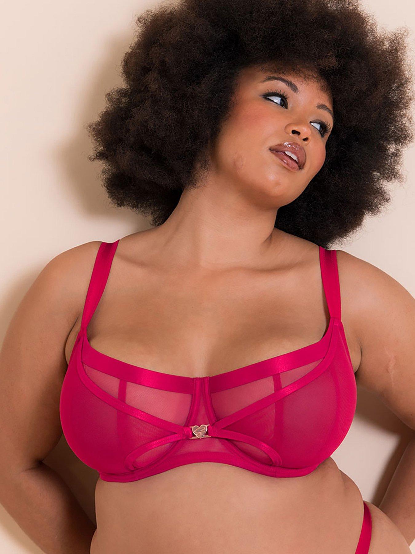 Curvy Kate Scantilly Loved Up Balcony Bra Crimson