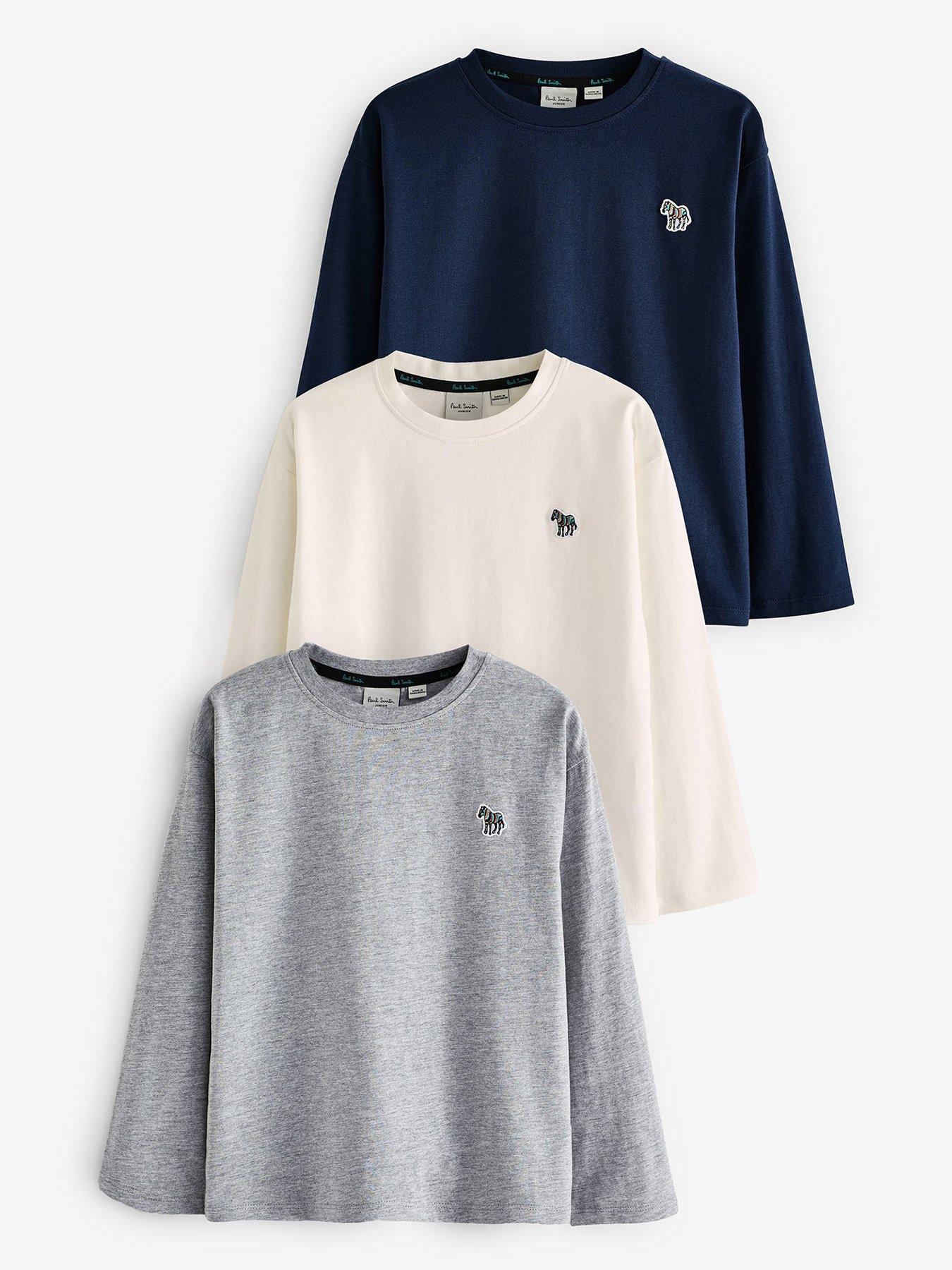 Paul Smith Junior Boys 3 Pack Long Sleeved T-shirts - Multi