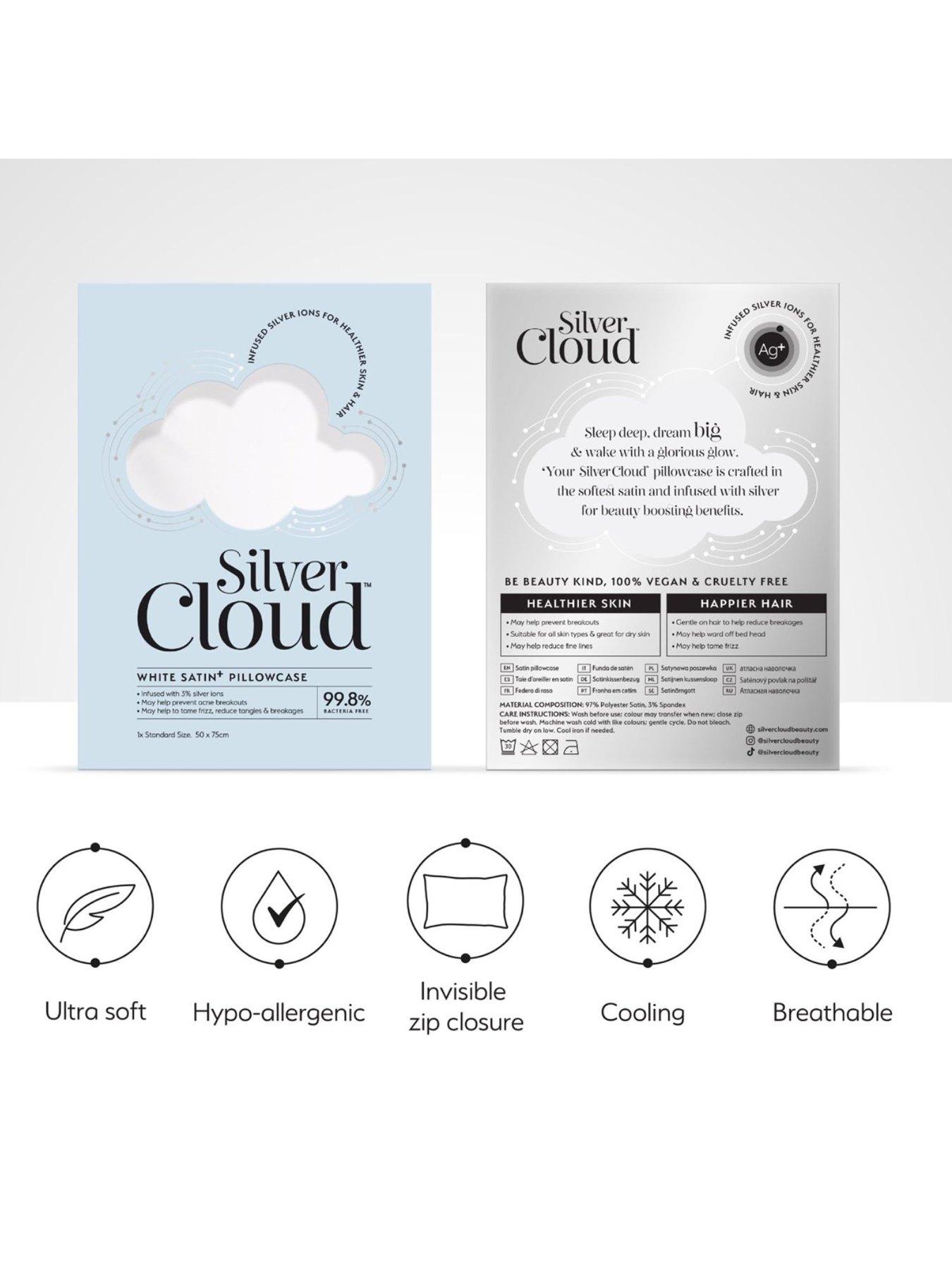 Image 2 of 6 of Silvercloud White Satin Pillowcase Infused with Silver Ions
