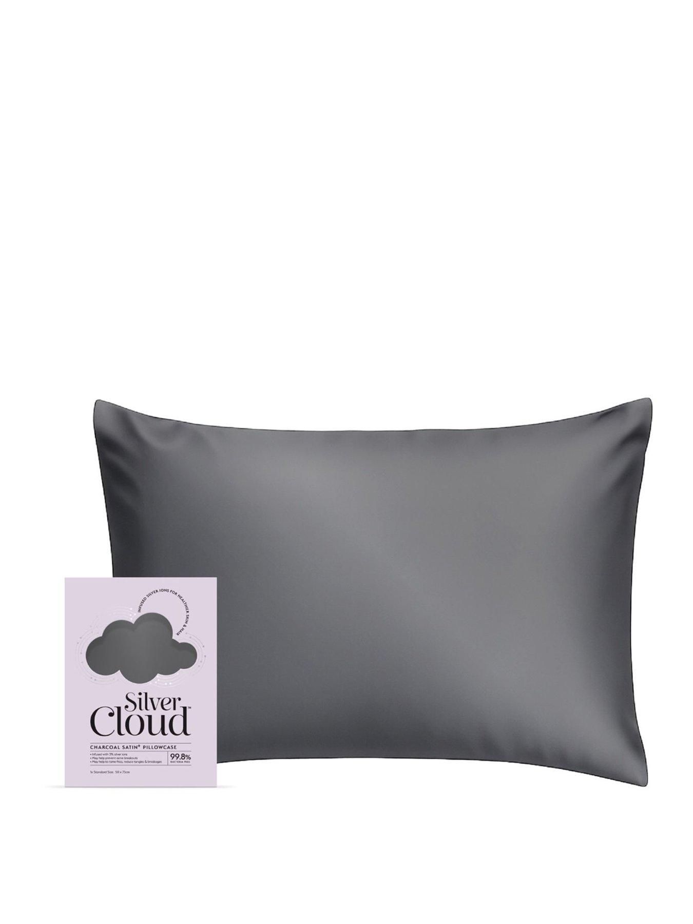 undefined Charcoal Satin Pillowcase Infused with Silver Ions