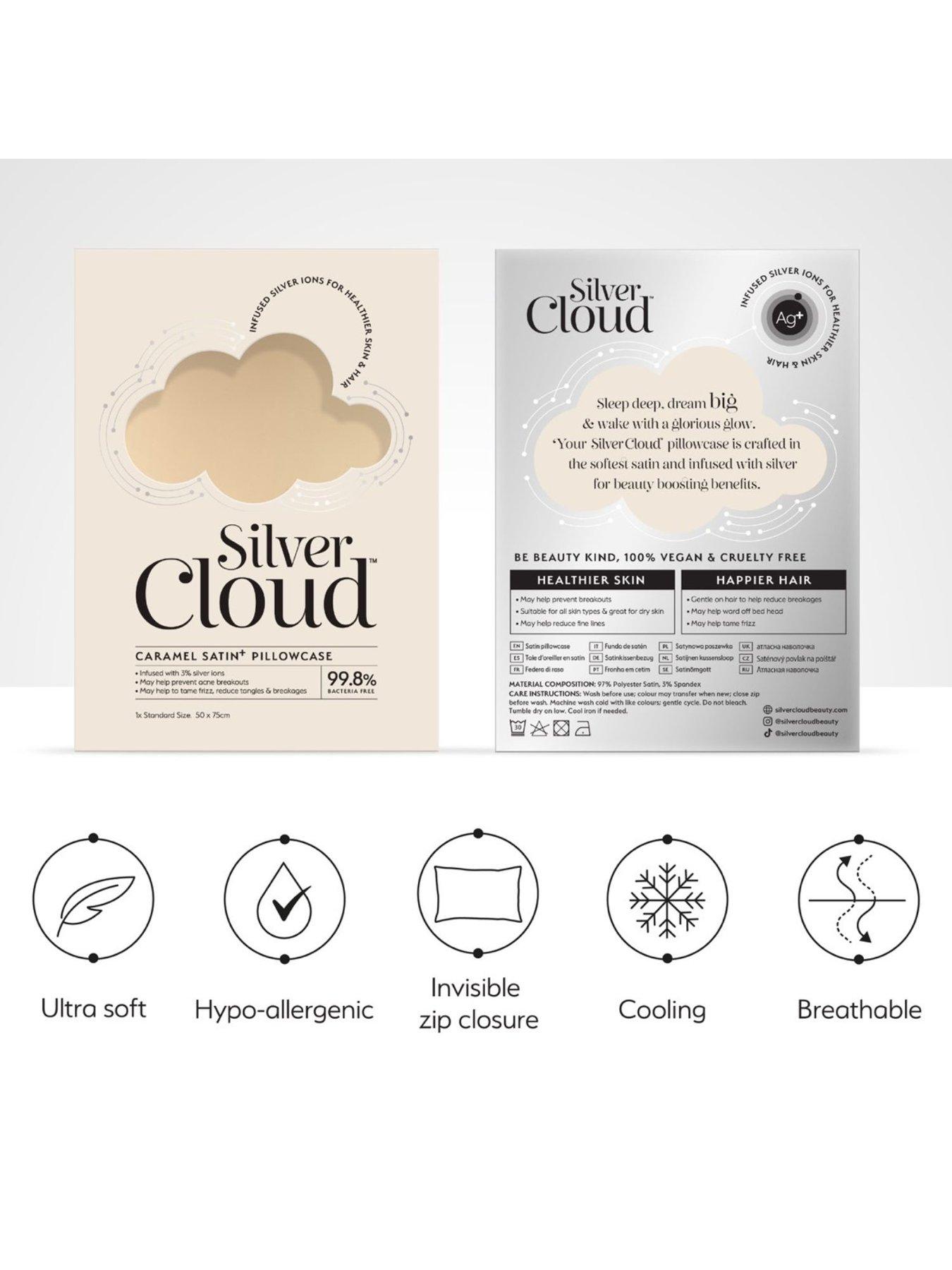Image 3 of 6 of Silvercloud Caramel Satin Pillowcase Infused with Silver Ions