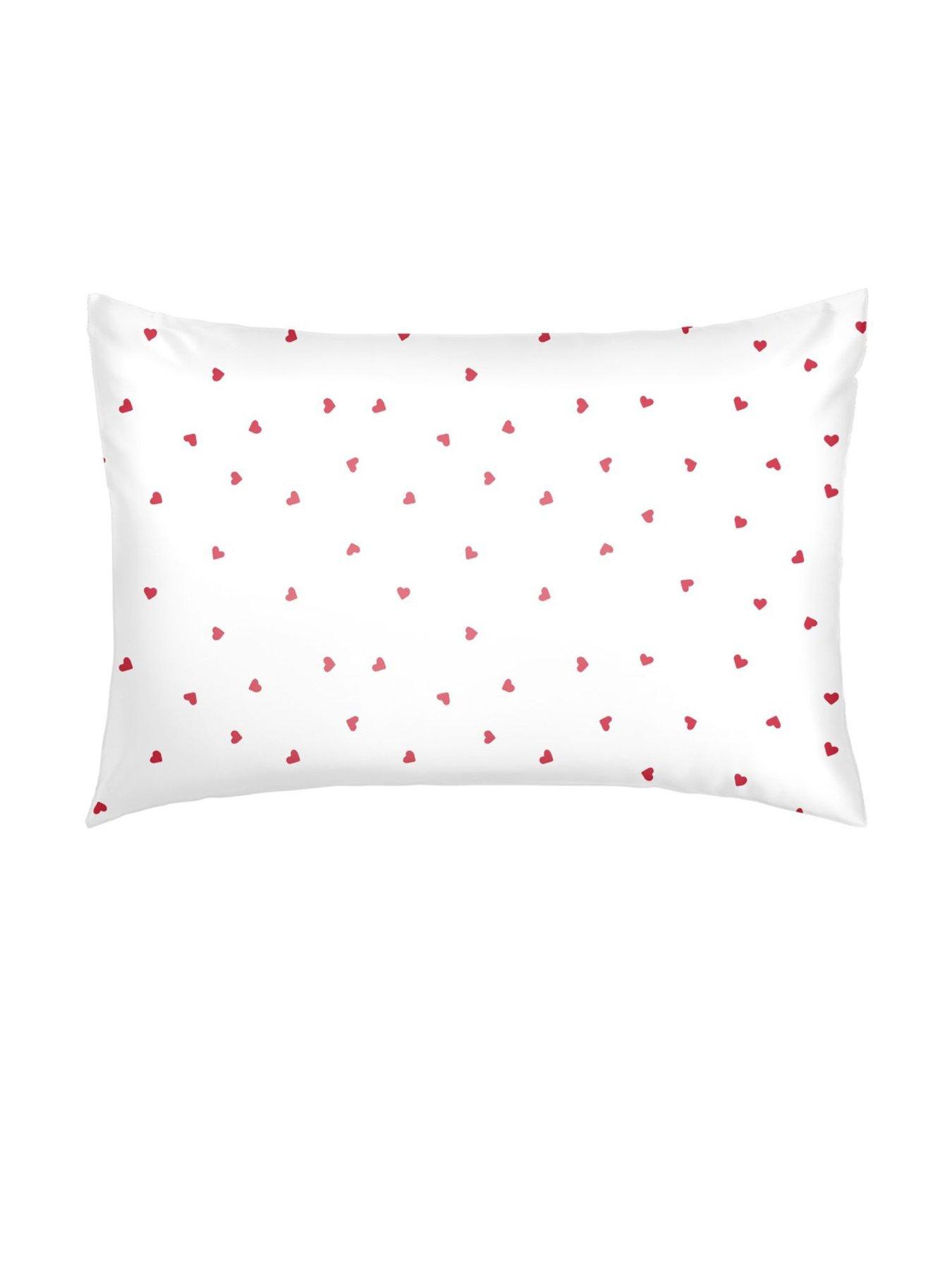 Image 2 of 6 of Silvercloud Heart Print Satin Pillowcase Infused with Silver Ions