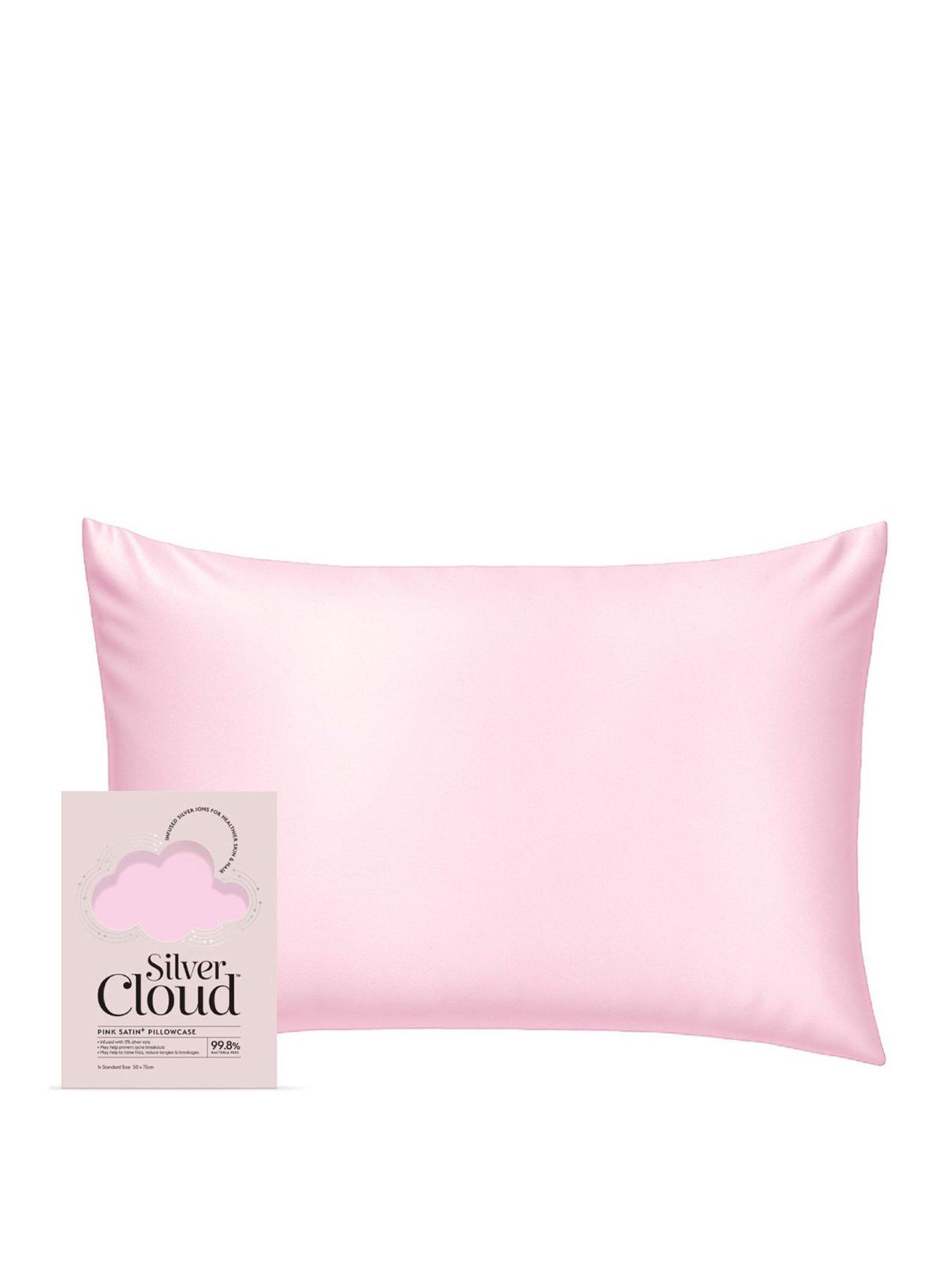 undefined Pink Satin Pillowcase Infused with Silver Ions