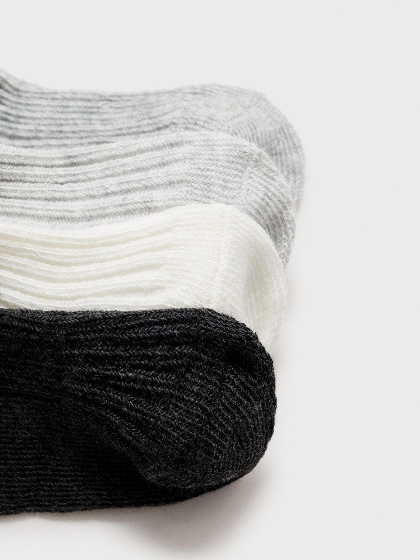 Image 3 of 4 of Mango Baby Unisex 4 Pack Socks - Grey