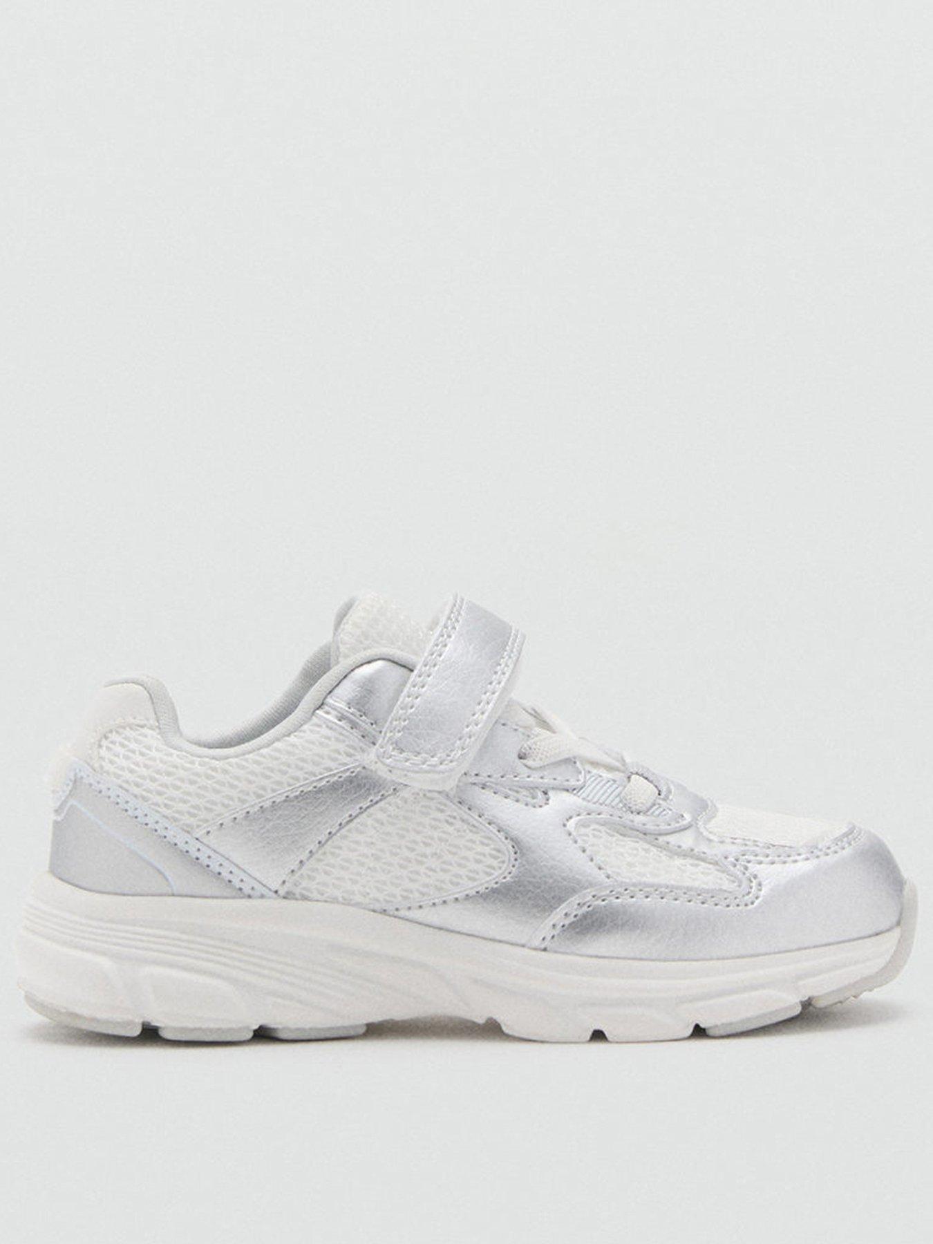 Mango Younger Girls Metallic Trainers - Silver