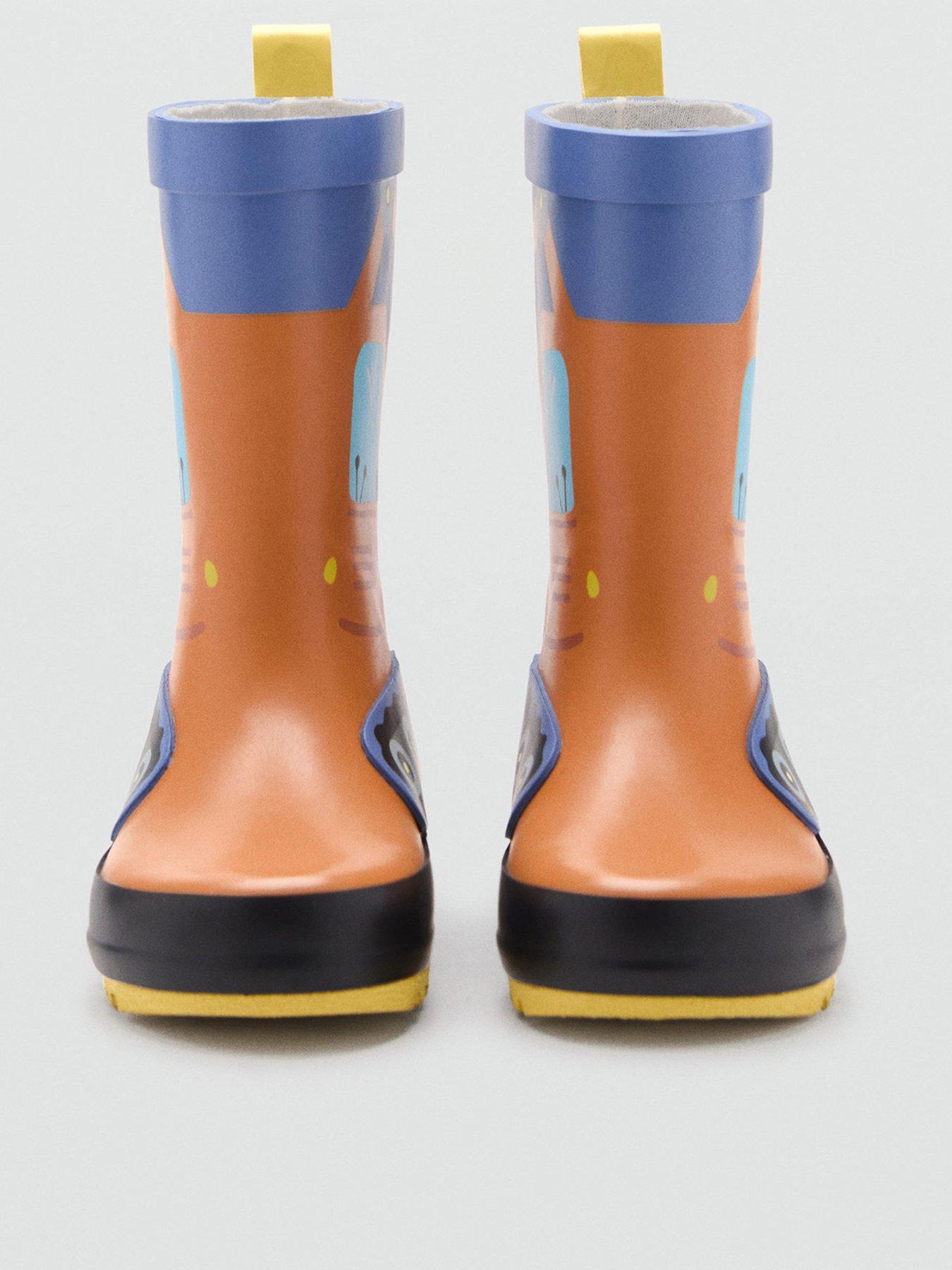 Image 2 of 5 of Mango Younger Boys Digger Wellies - Blue