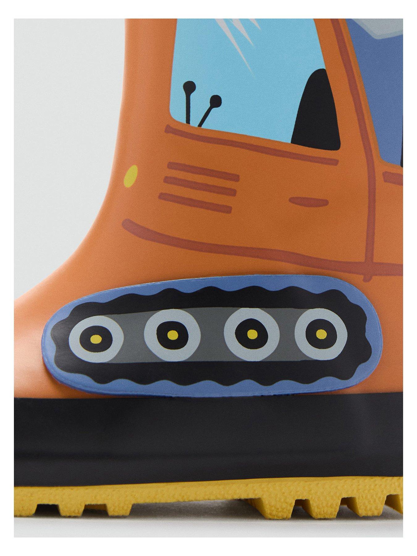 Image 5 of 5 of Mango Younger Boys Digger Wellies - Blue