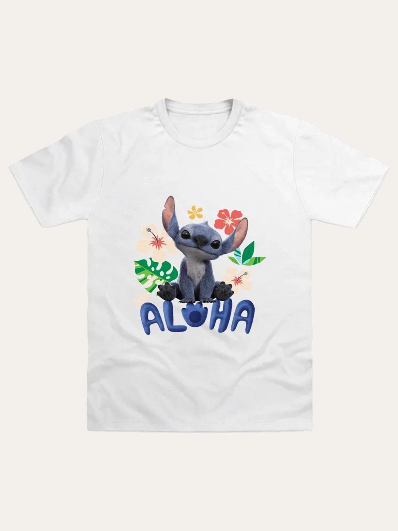 Brand Threads Lilo & Stitch Aloha Tee - White