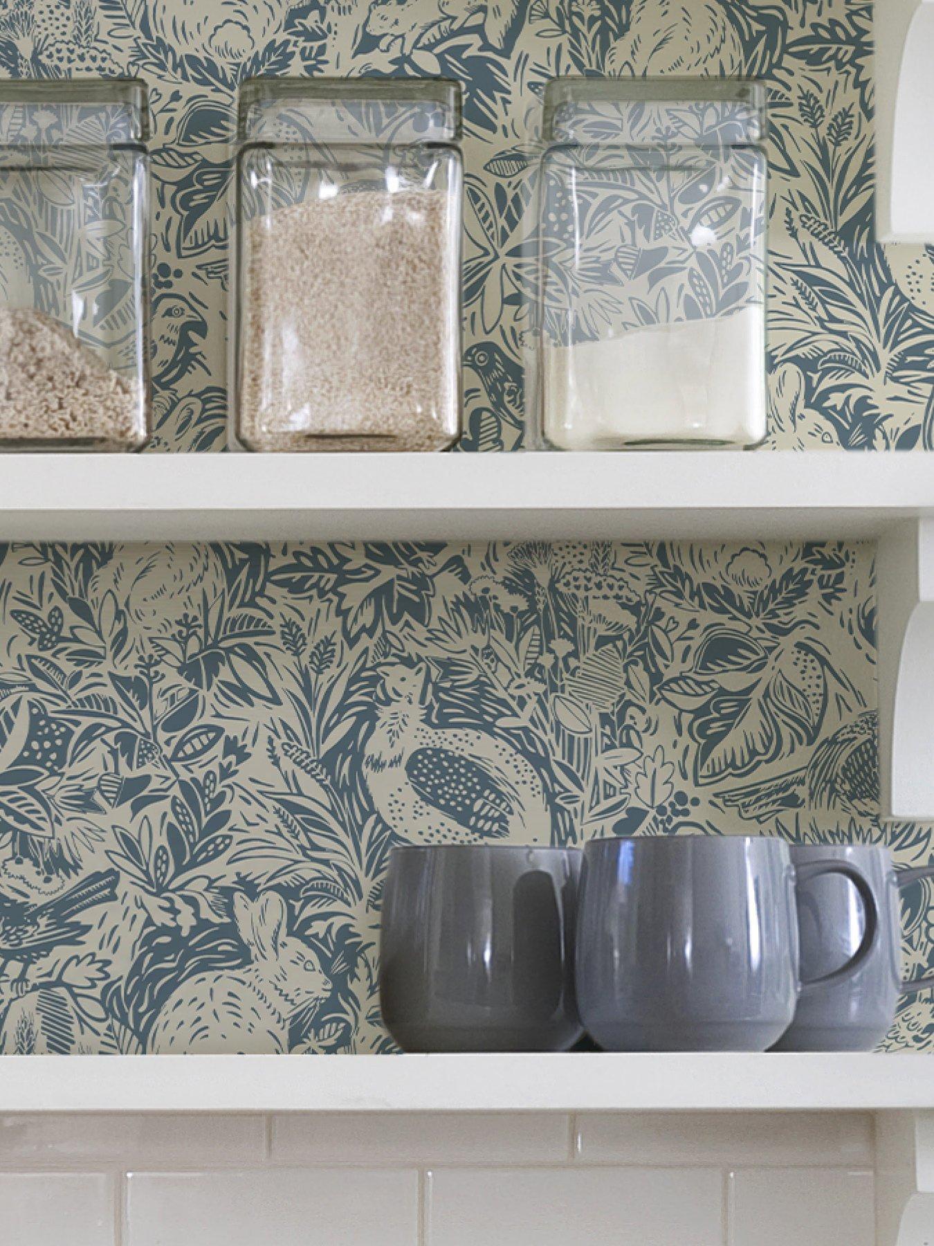 Image 3 of 4 of NuWallpaper Self Adhesive Terrene - Blue