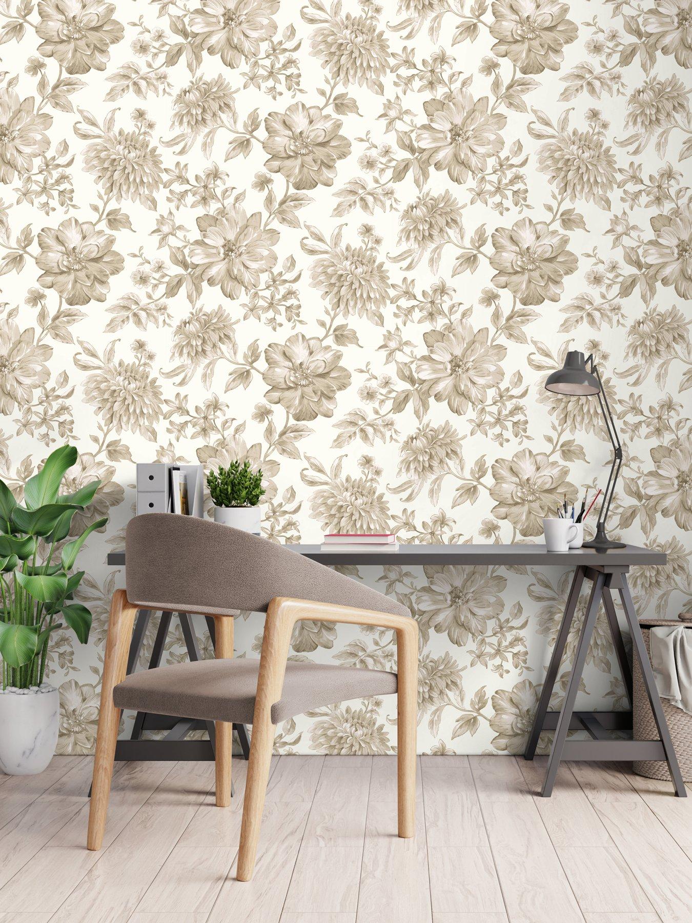 Fine Decor Isabella Floral Wallpaper - Natural