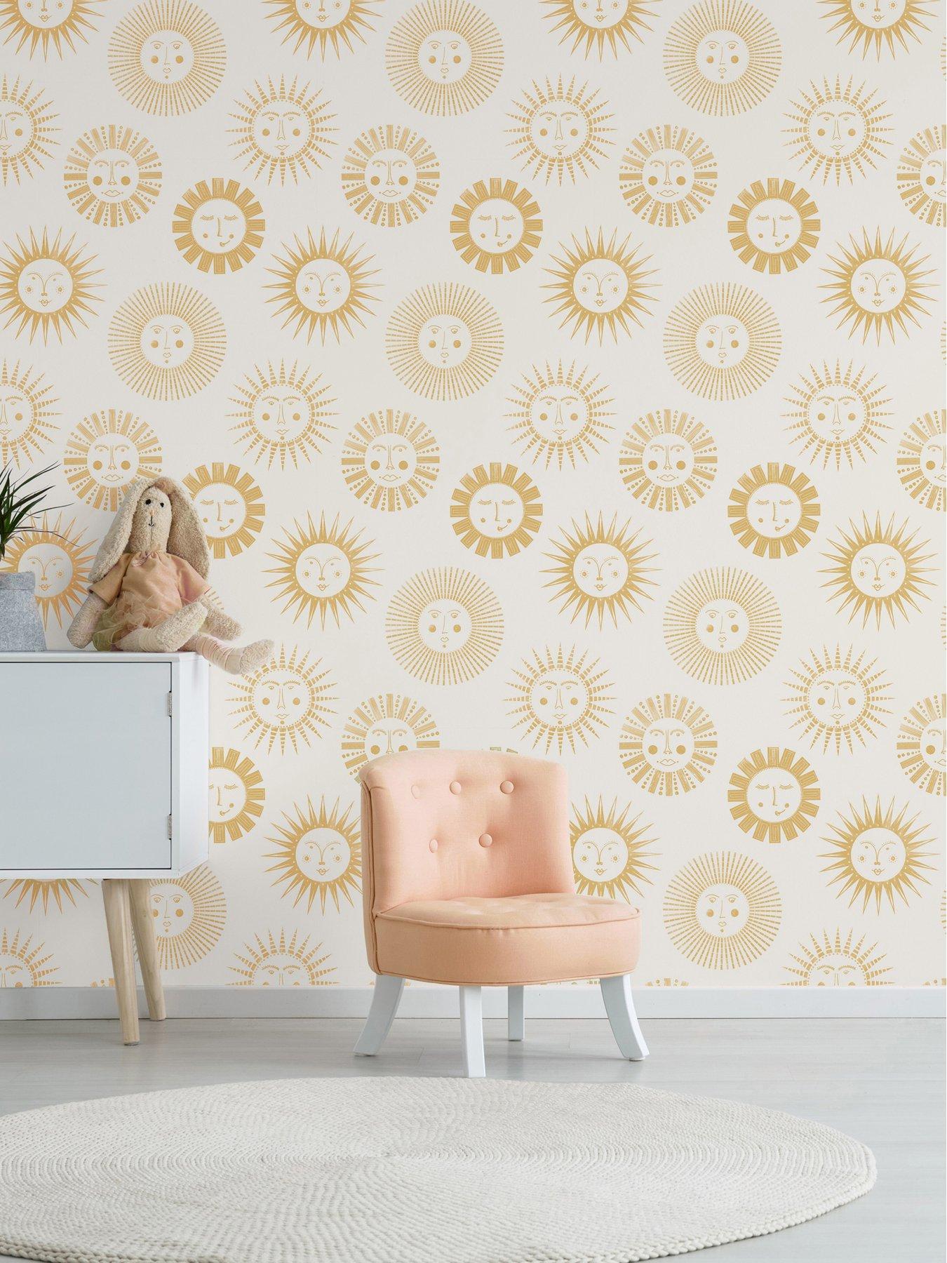 NuWallpaper Self Adhesive Suns - Yellow