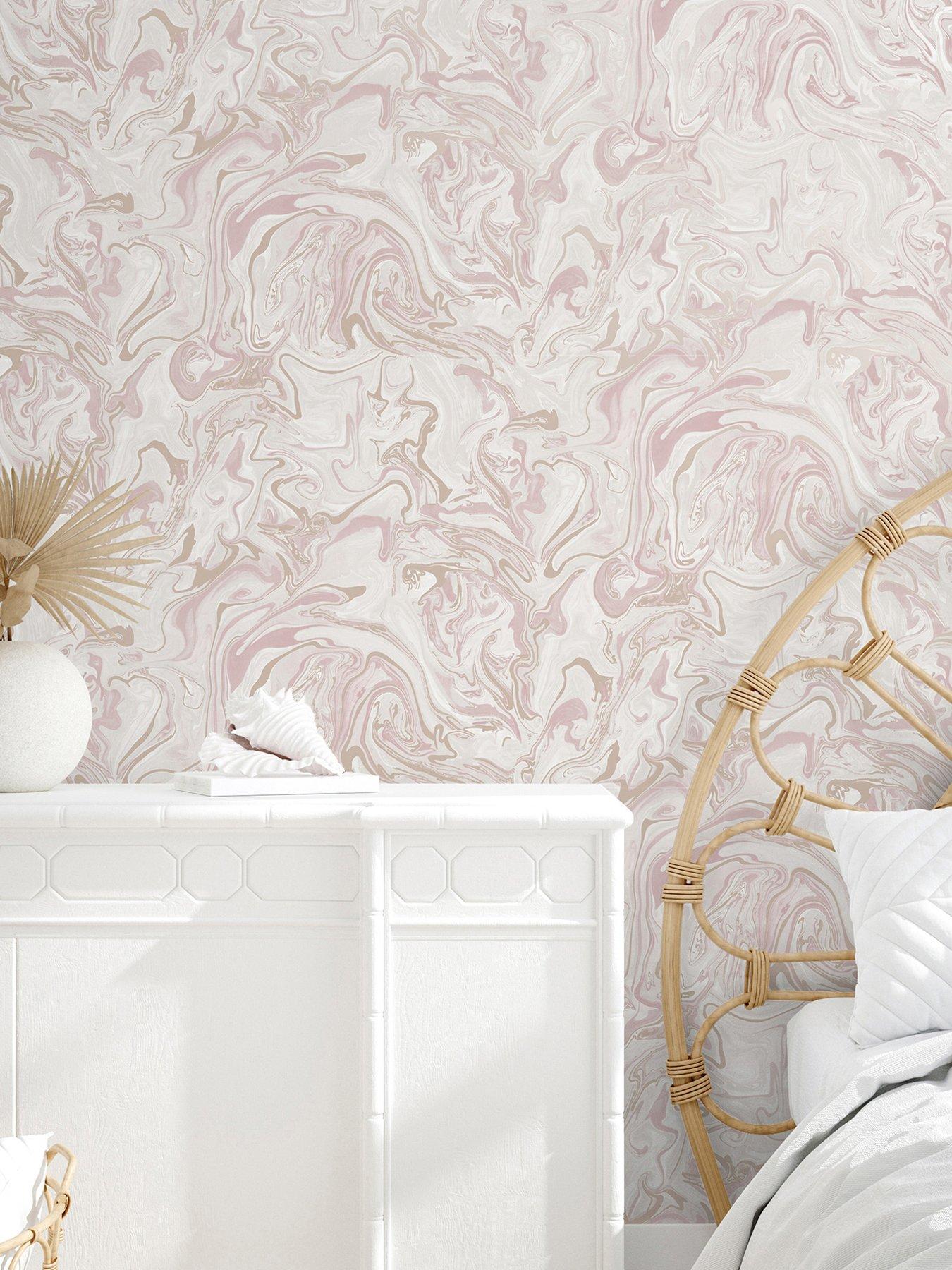 NuWallpaper Self Adhesive Marble Swirl - Blush