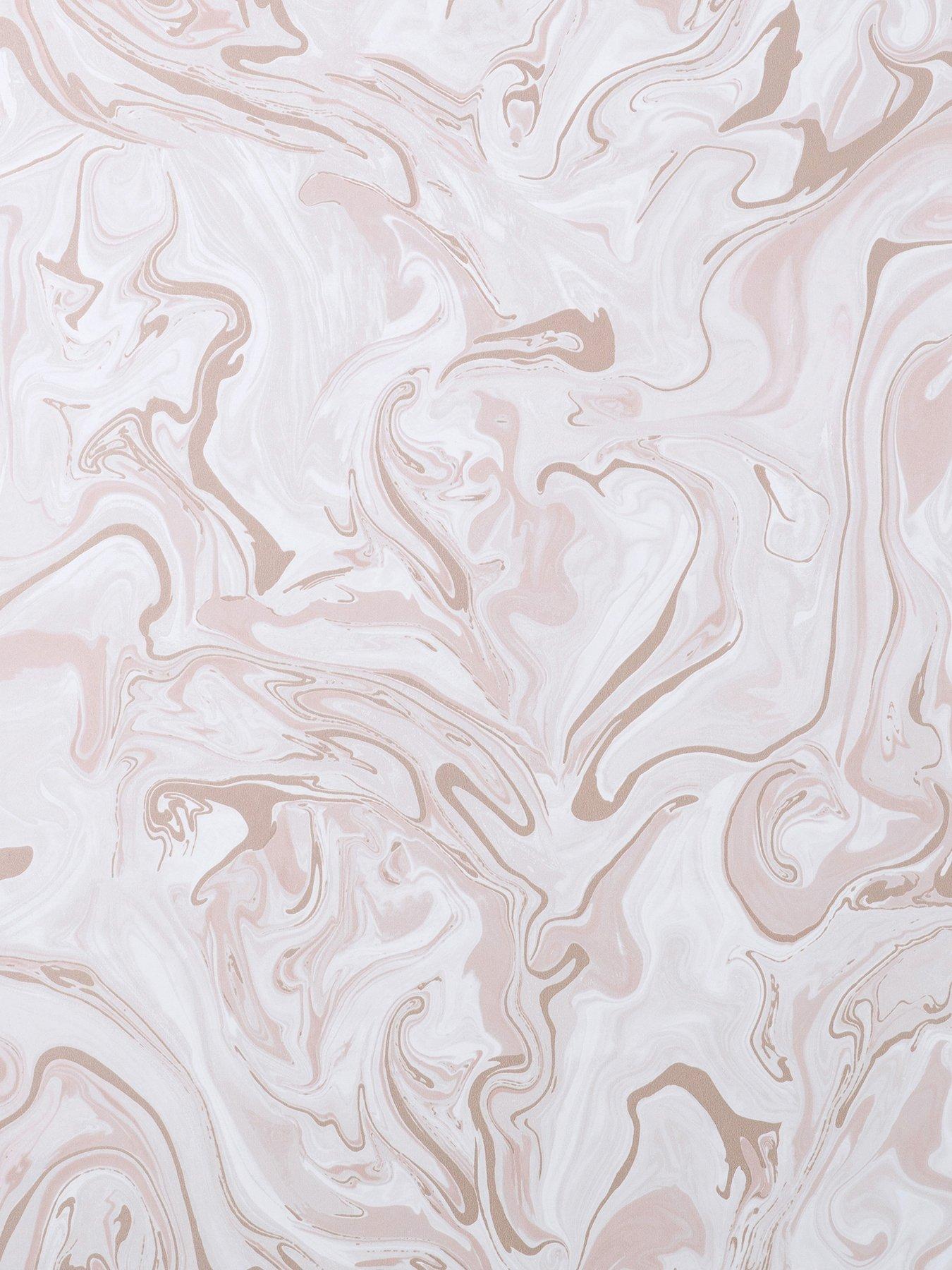 Image 2 of 4 of NuWallpaper Self Adhesive Marble Swirl - Blush