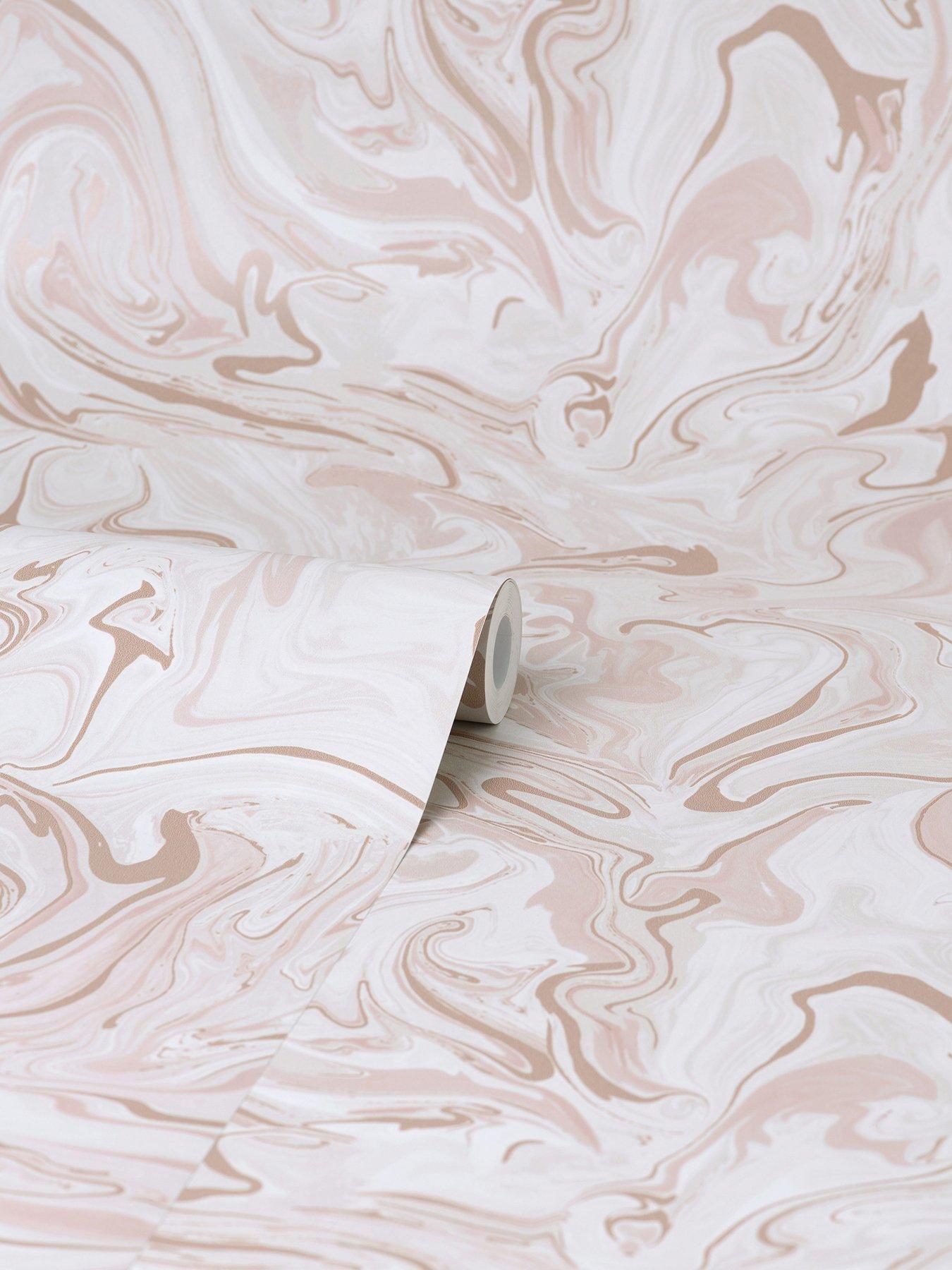 Image 4 of 4 of NuWallpaper Self Adhesive Marble Swirl - Blush