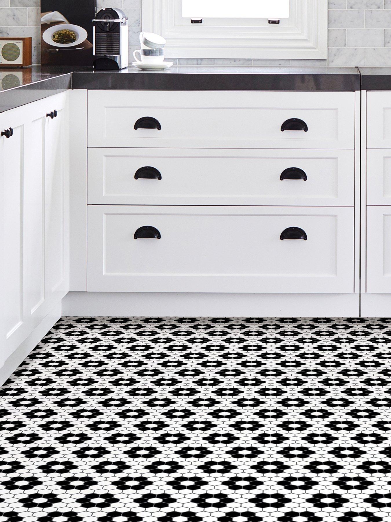 Image 3 of 4 of Floor Pops Floorpops Biscotto Peel &amp; Stick Floor Tiles