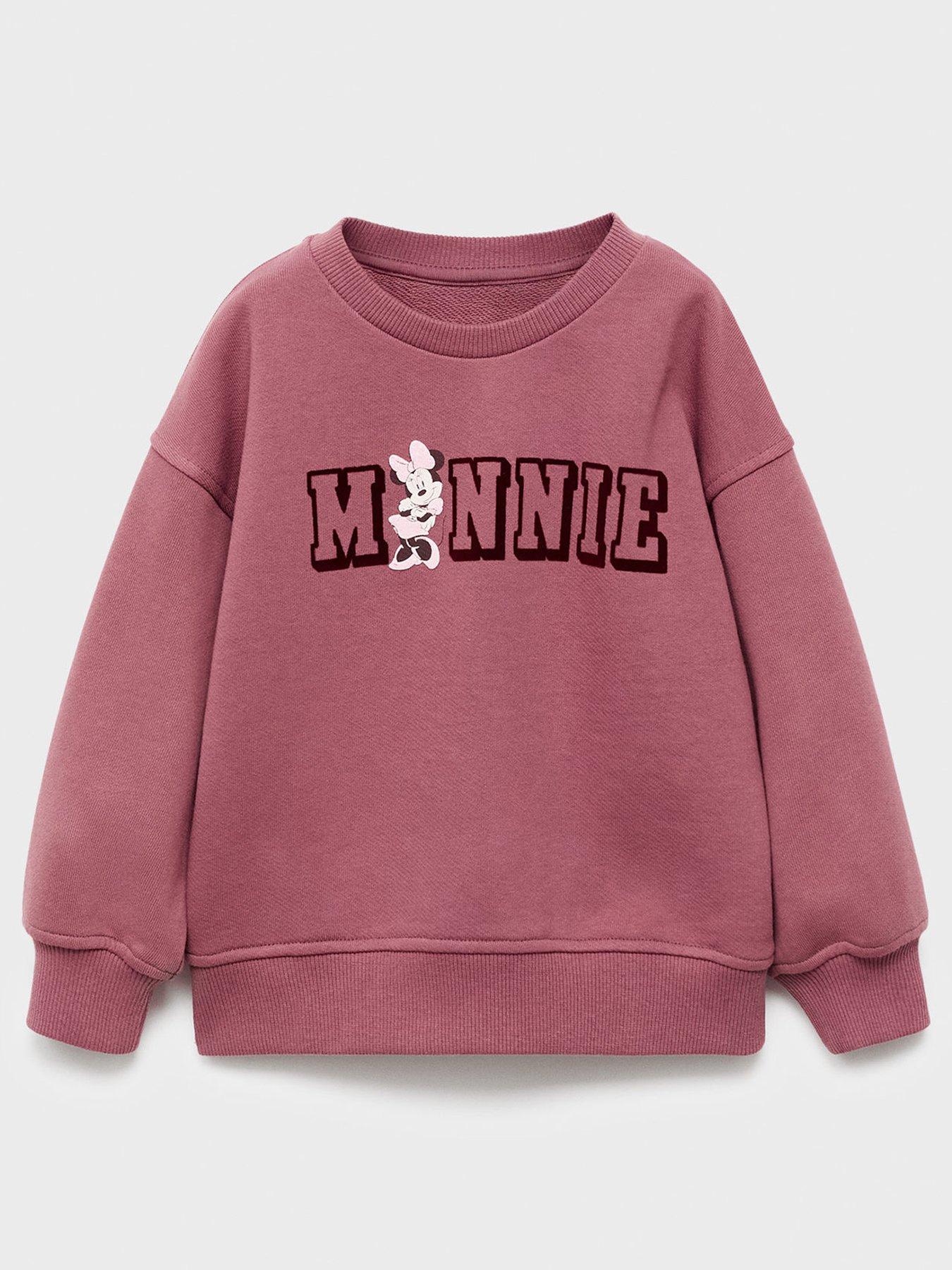 undefined Younger Girls Minnie Mouse Sweatshirt - Dark Pink
