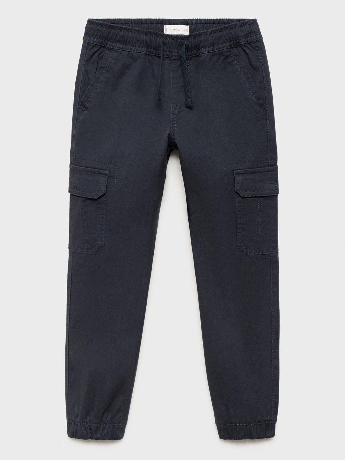 undefined Boys Elasticated Waist Cargo Trousers - Navy