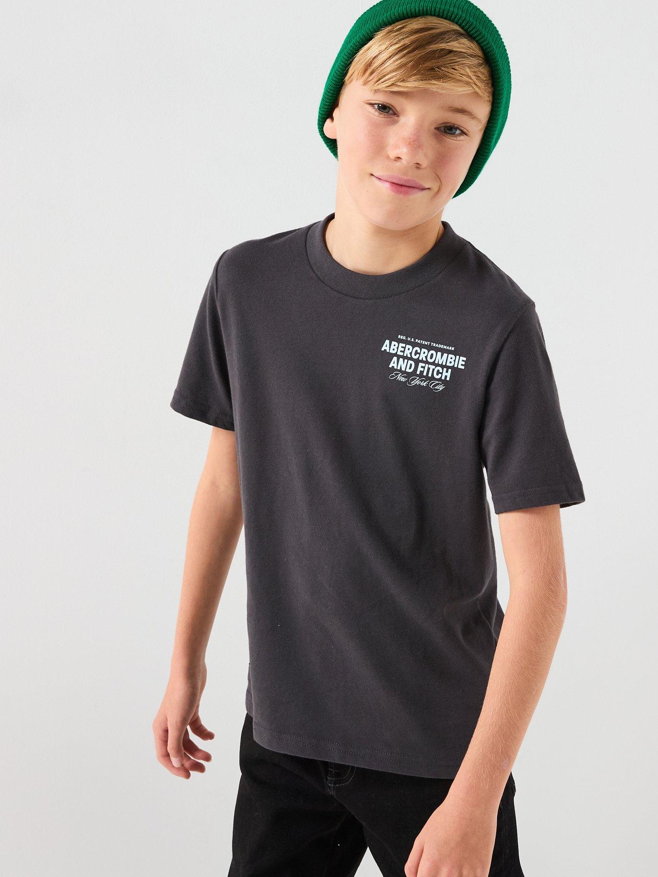 Abercrombie & Fitch Boys City Stack Short Sleeve T-Shirt - Black