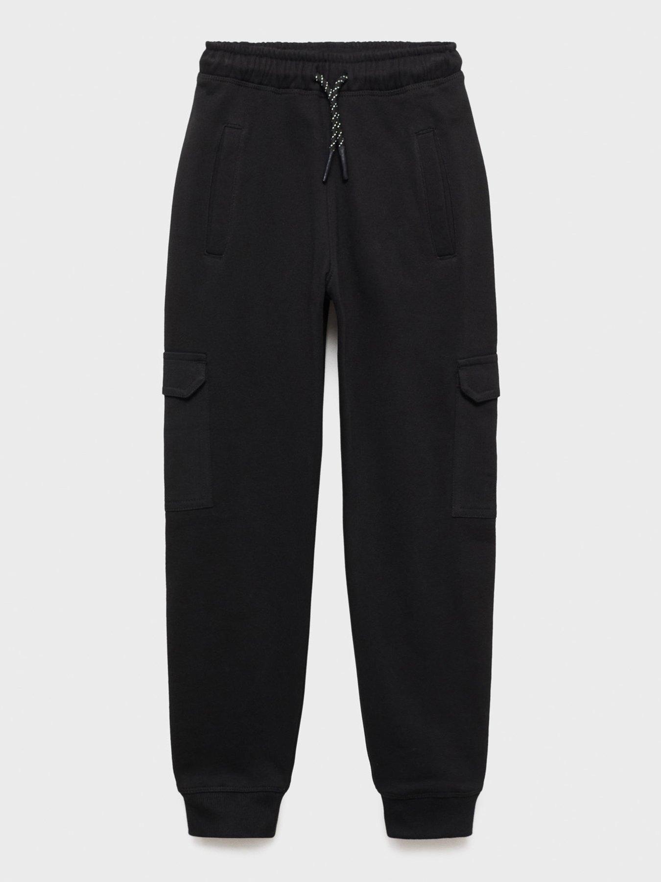 Mango Boys Cargo Joggers - Black