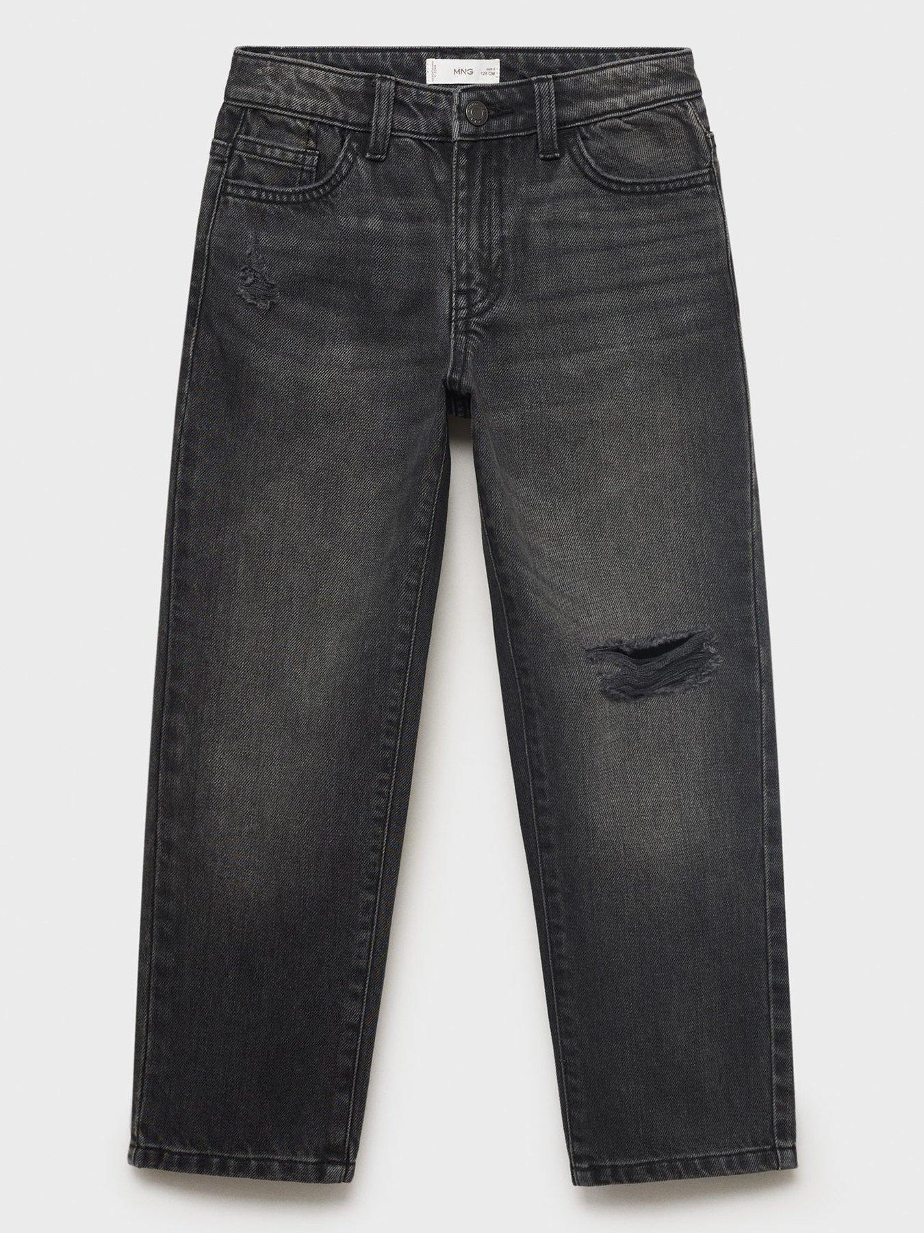 Mango Boys Dad Jeans - Black