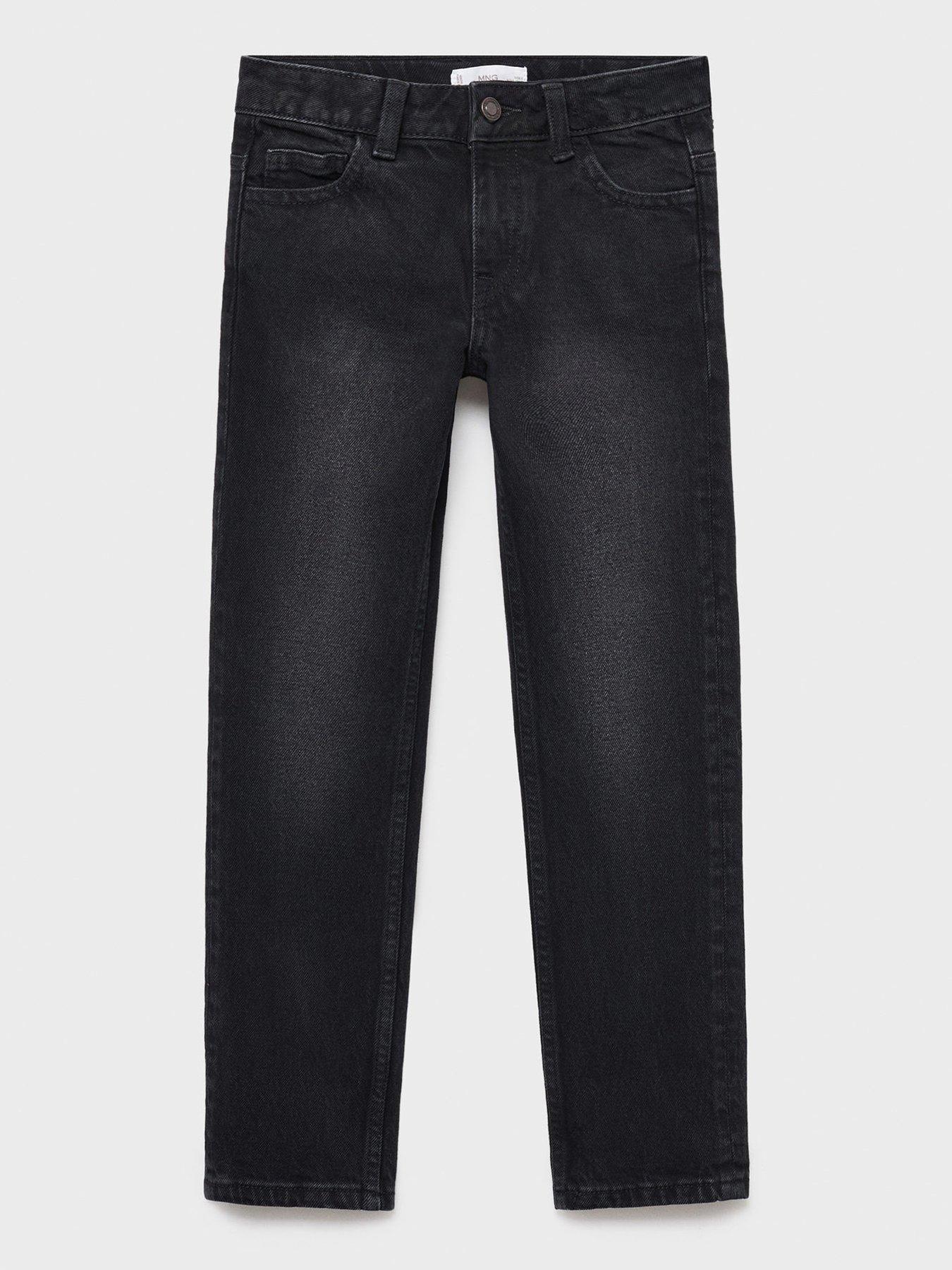 Mango Boys Regular Fit Jeans - Black