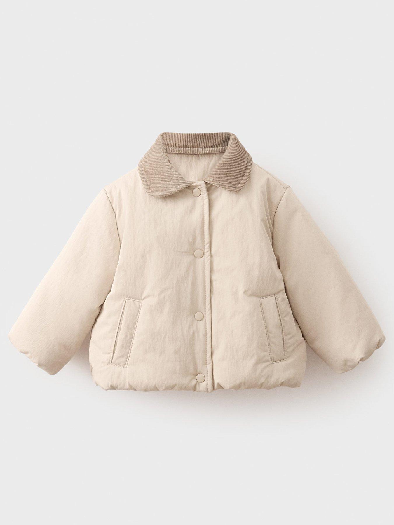 undefined Baby Boys Padded Collar Coat - Beige