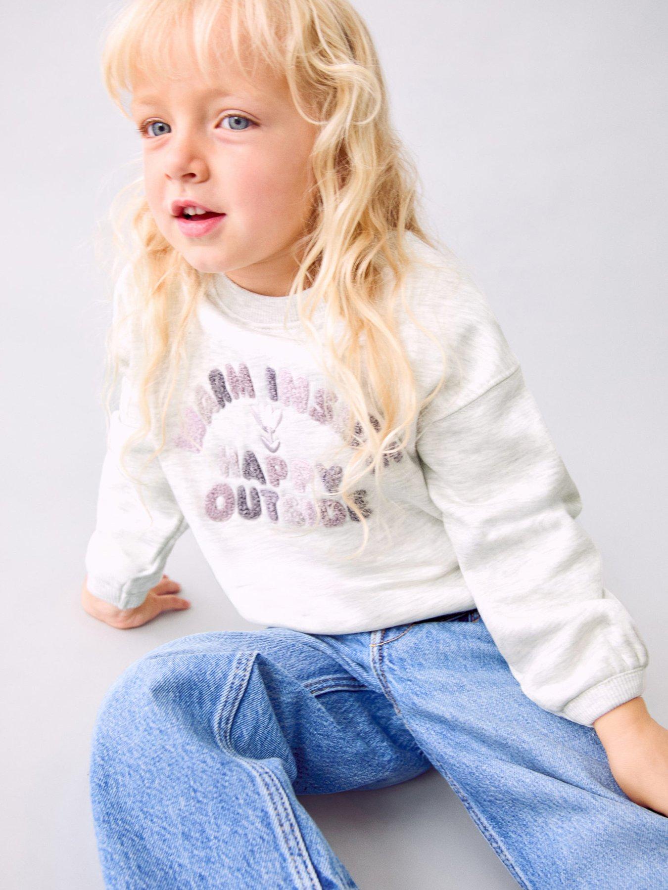 undefined Younger Girls Happy Sweat - Grey