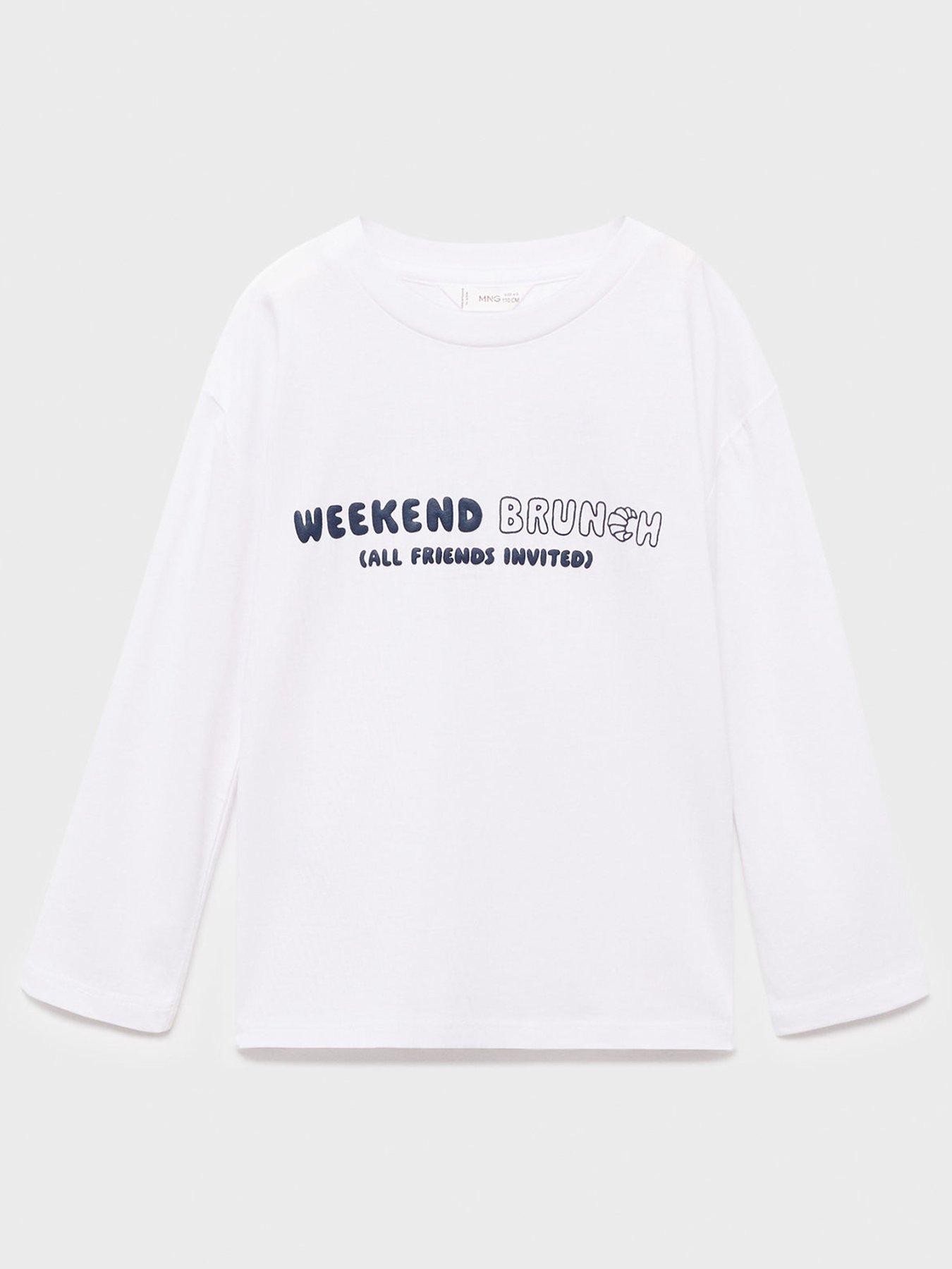 undefined Younger Boys Weekend Long Sleeve T-Shirt - White
