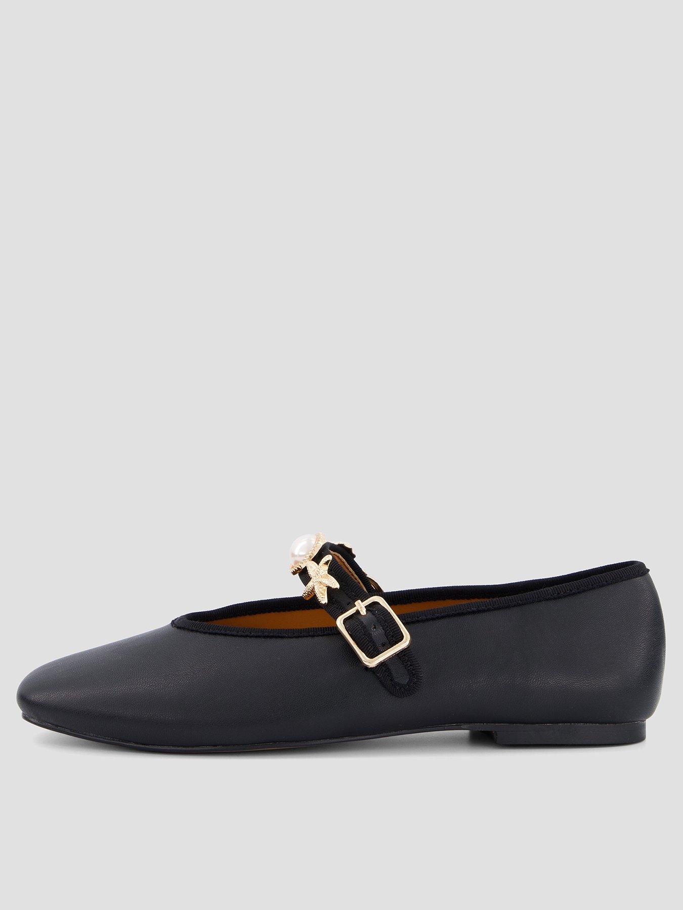 Image 1 of 7 of The Very Collection Beaded Ballet Flat Shoe - Black