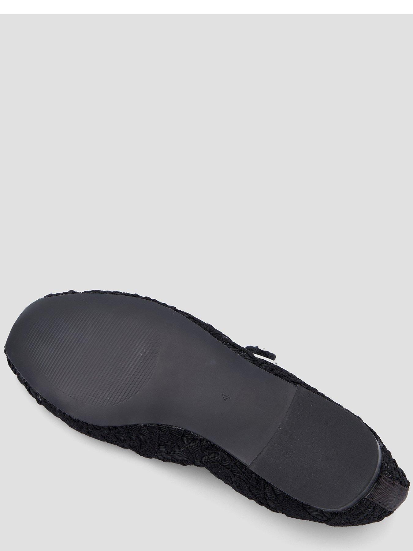 Image 4 of 7 of The Very Collection Lace Ballet Flat Shoe - Black
