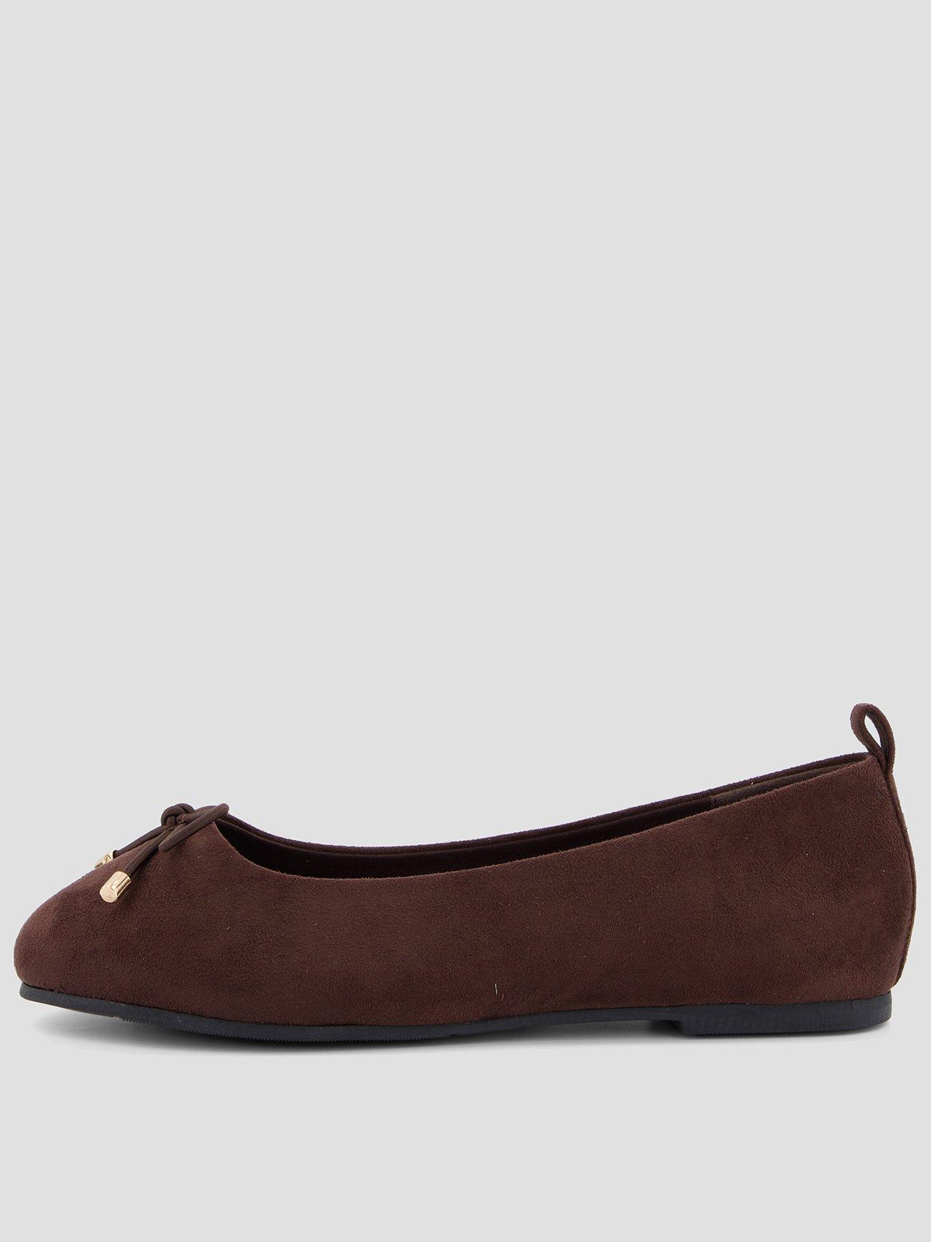 The Very Collection Extra Wide Fit Ballet Flat Shoe - Brown