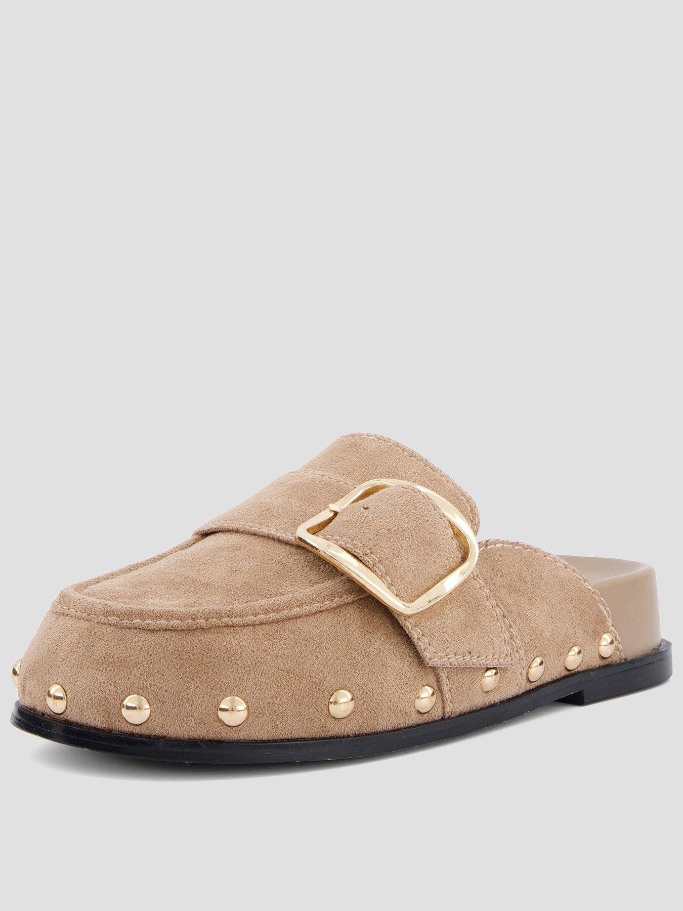 The Very Collection Wide Fit Studded Mule - Brown