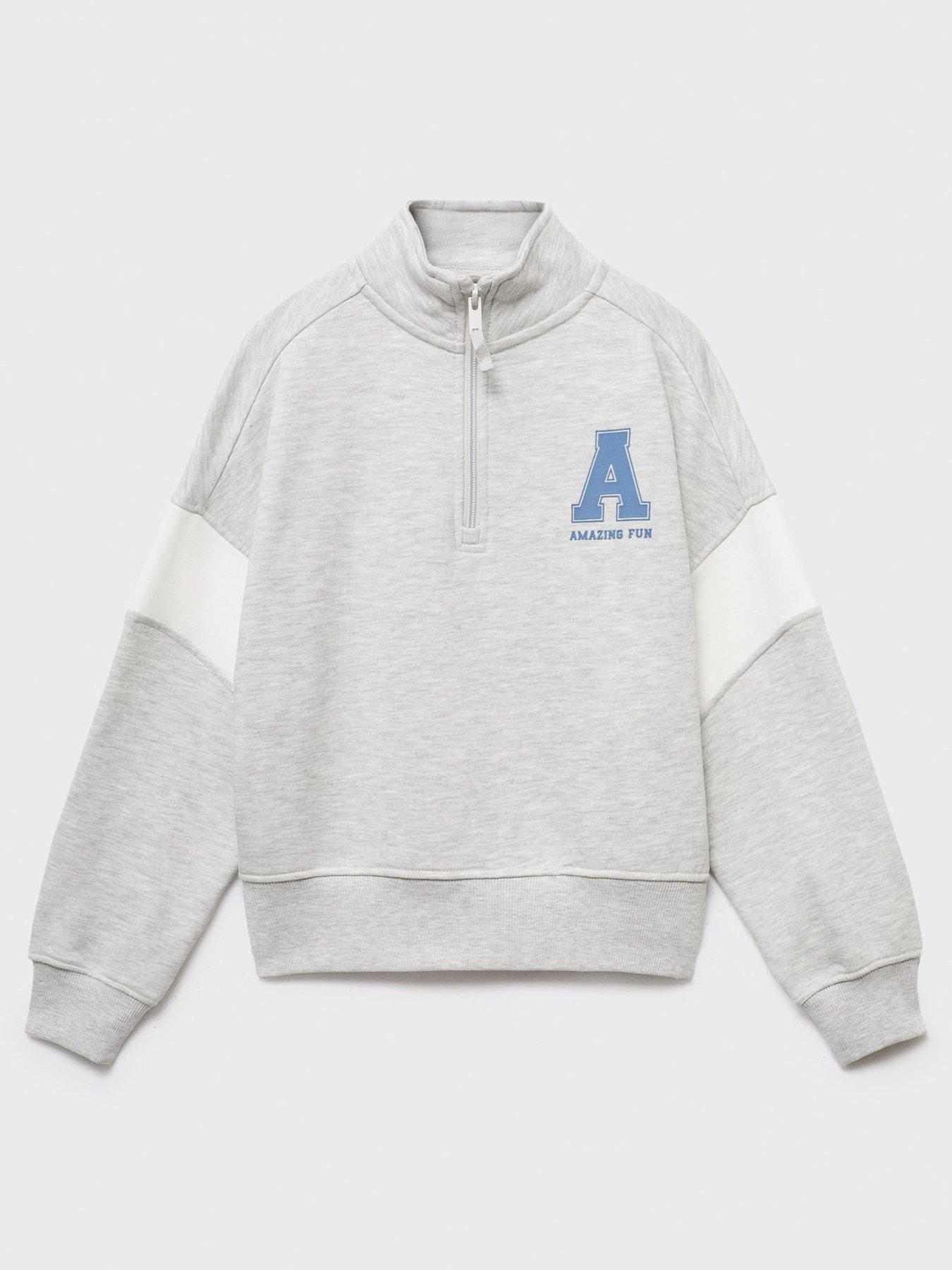 undefined Girls Amazing 1/4 Zip Sweat - Grey