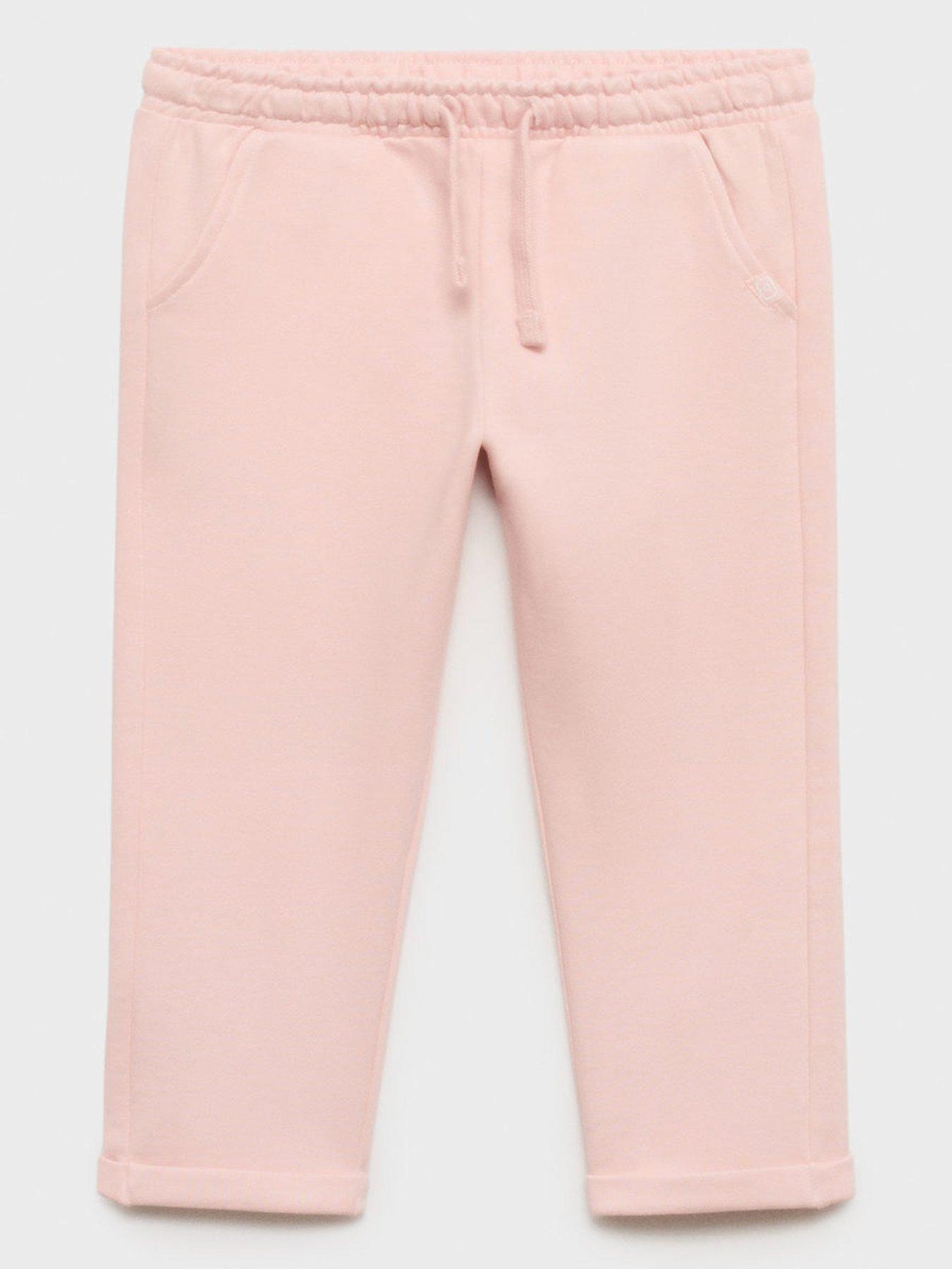 undefined Younger Girls Straight Leg Joggers - Light Pink
