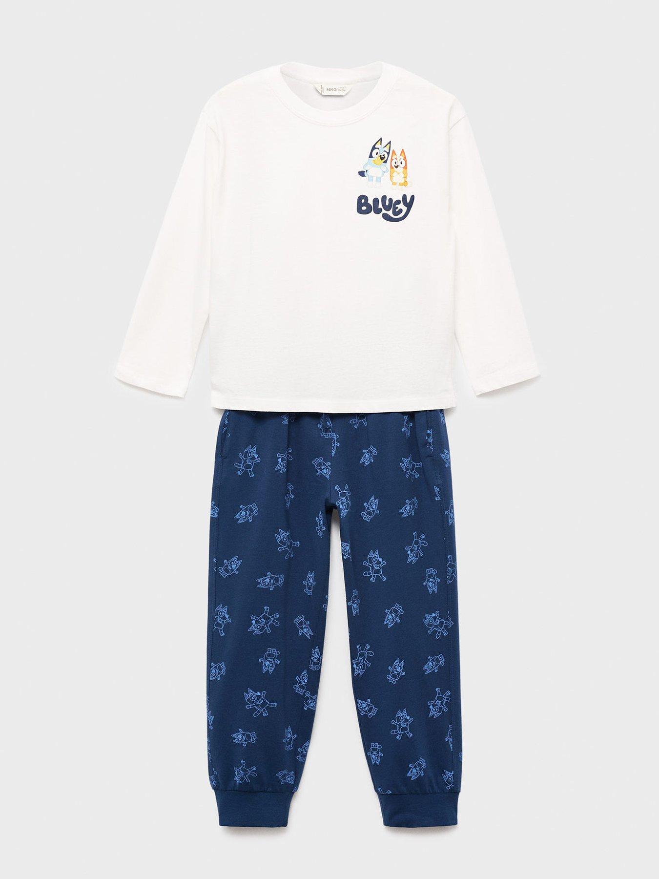 undefined Younger Boys Bluey Long Sleeve Pyjamas - Navy