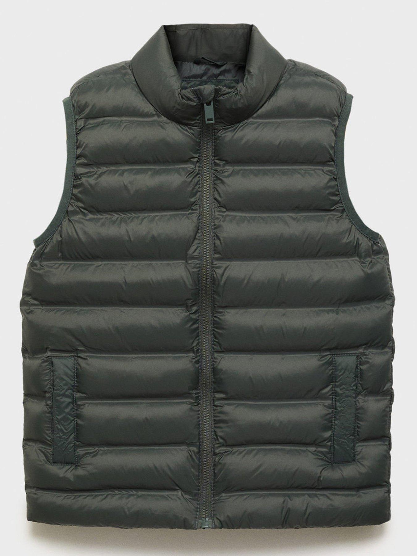 undefined Boys Quilted Gilet - Khaki