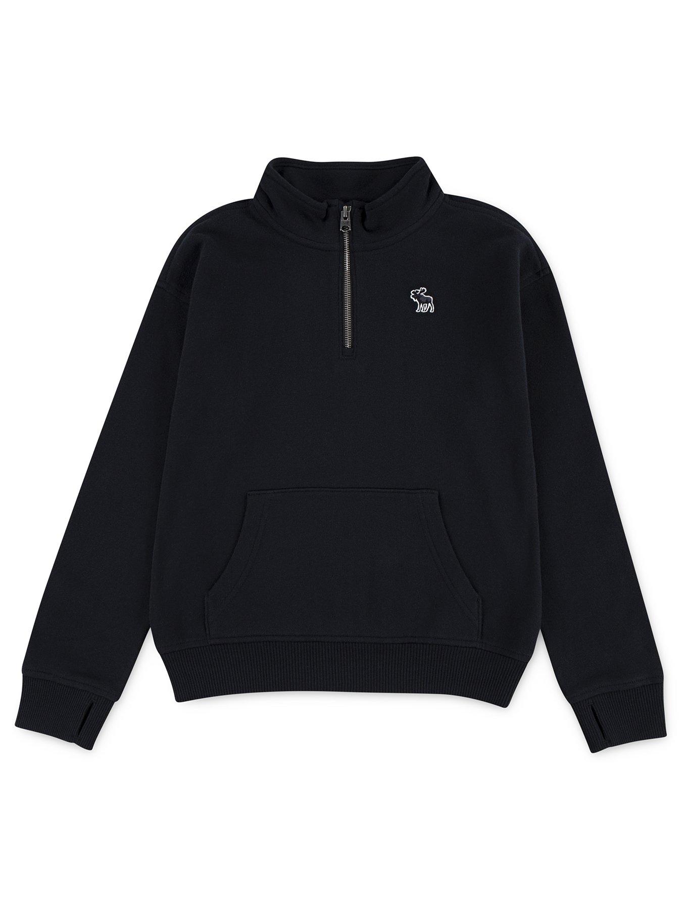 undefined Boys Essential 1/4 Zip Mock Neck Sweatshirt - Black
