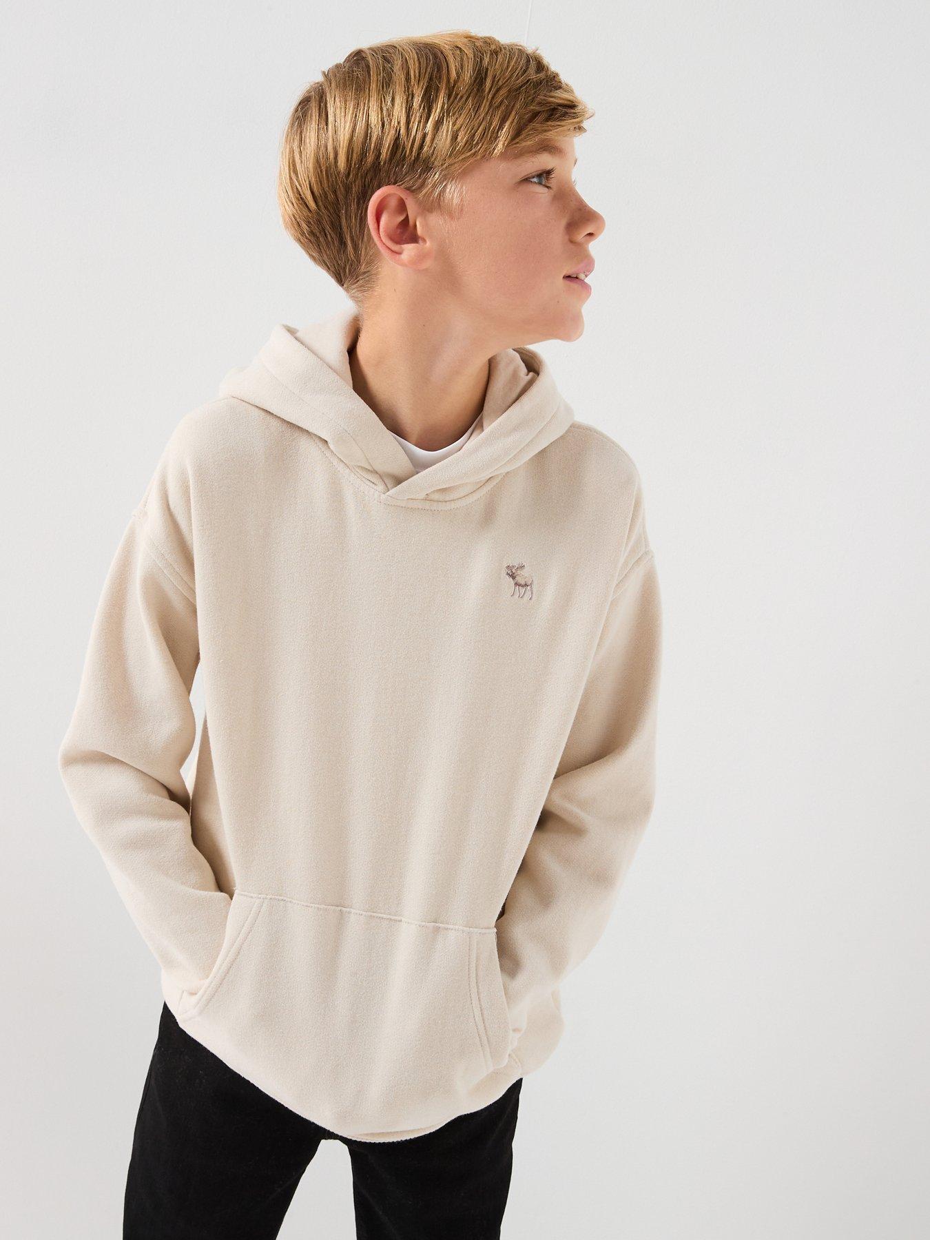 Abercrombie & Fitch Boys Essentials Fleece Hoodie - Beige