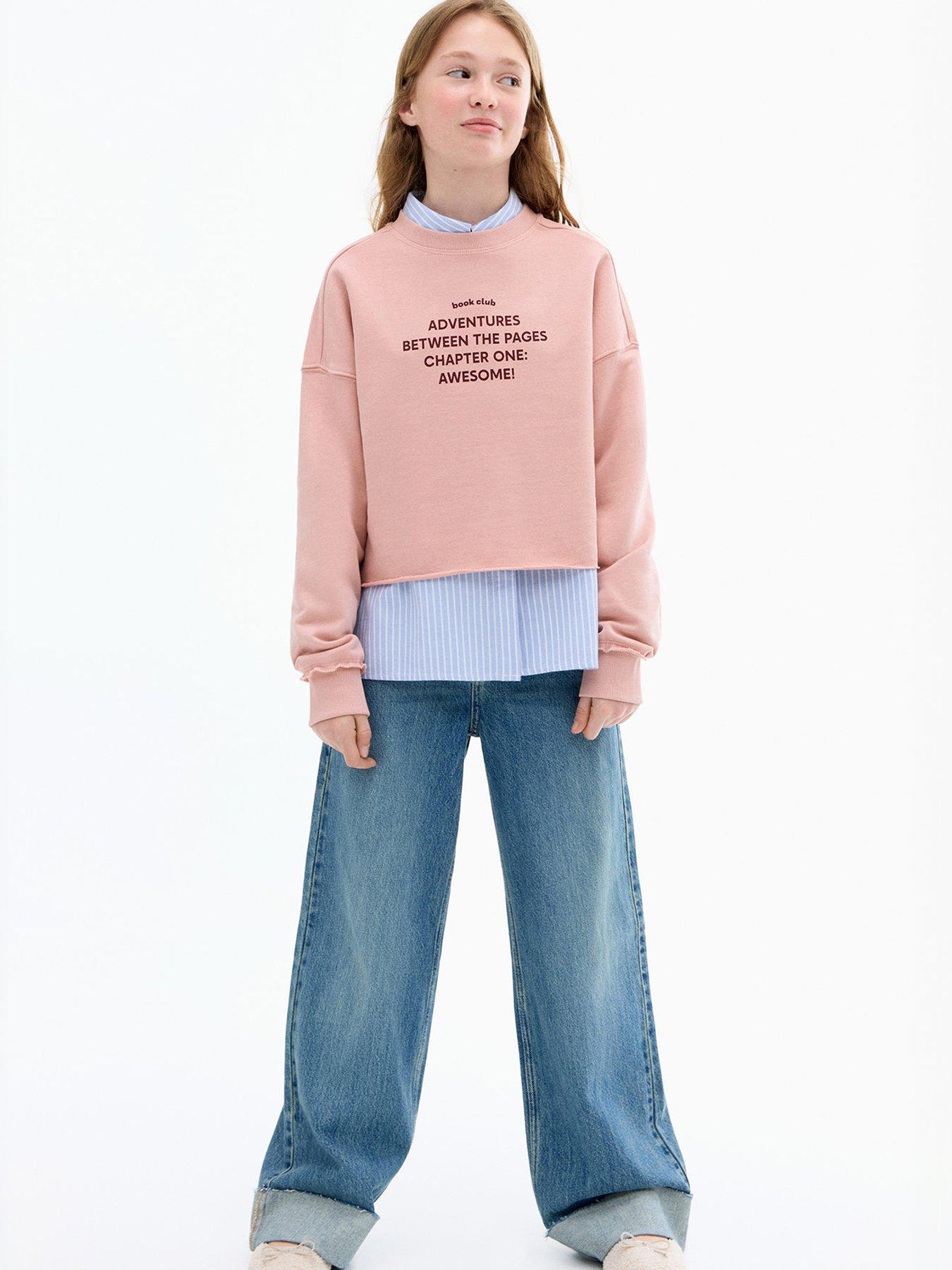 undefined Girls Book Club Sweat - Pink