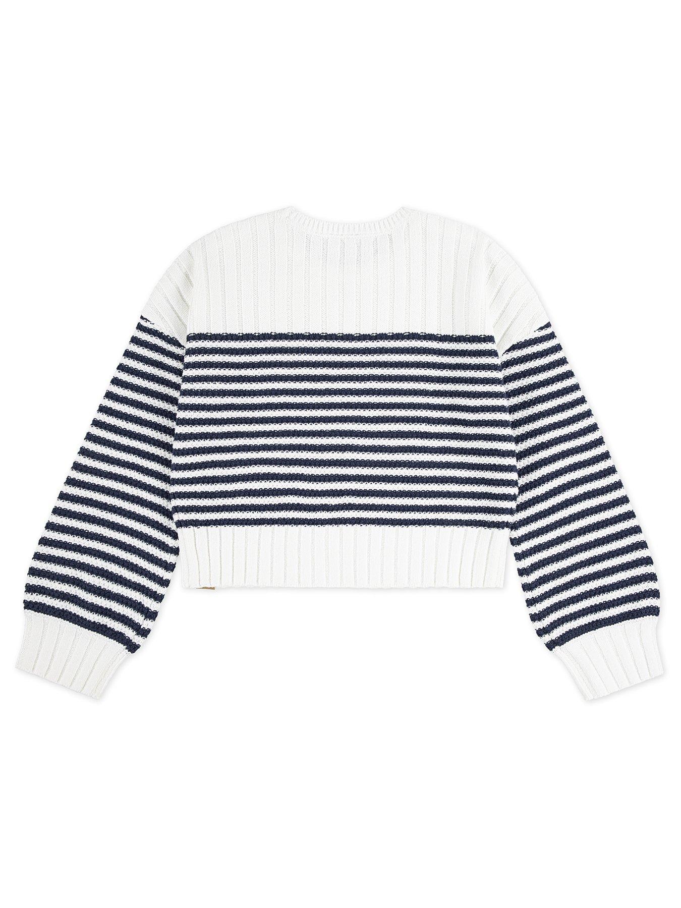 Image 2 of 3 of Abercrombie & Fitch Girls Slash Neck Sweater - White