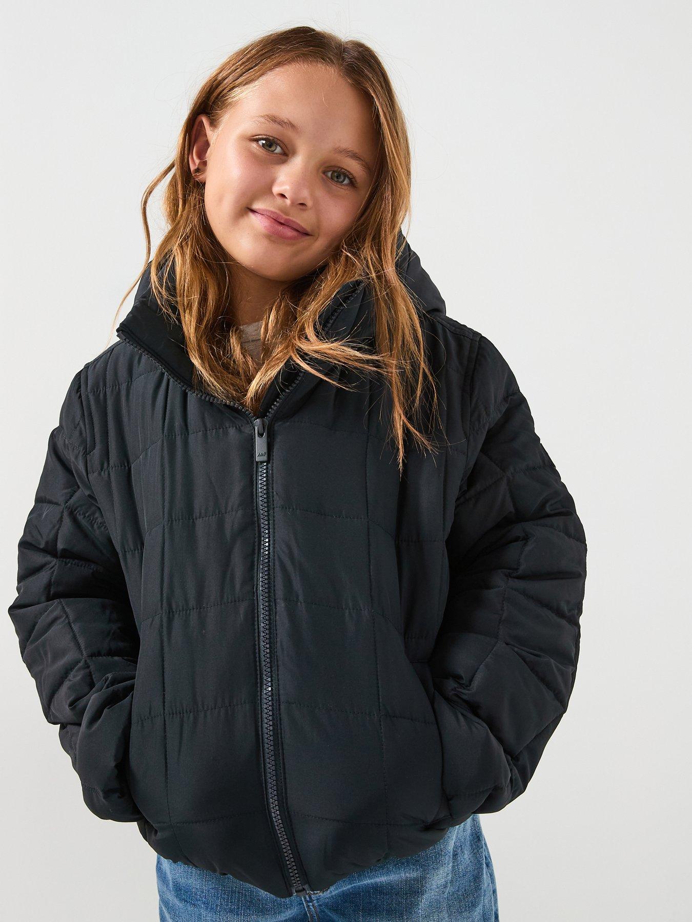 Abercrombie & Fitch Girls Midweight Padded Jacket - Black