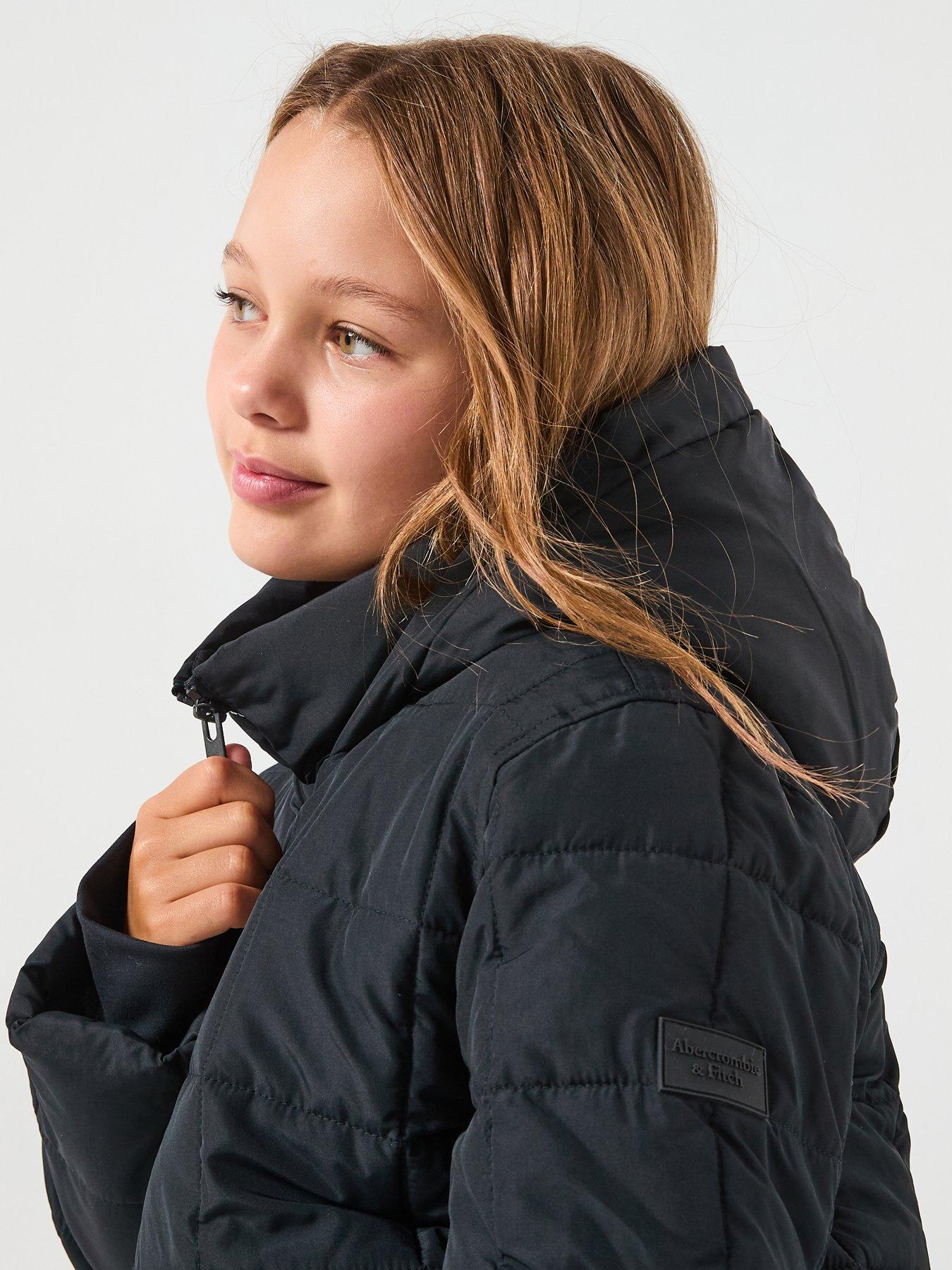 Image 5 of 6 of Abercrombie & Fitch Girls Midweight Padded Jacket - Black