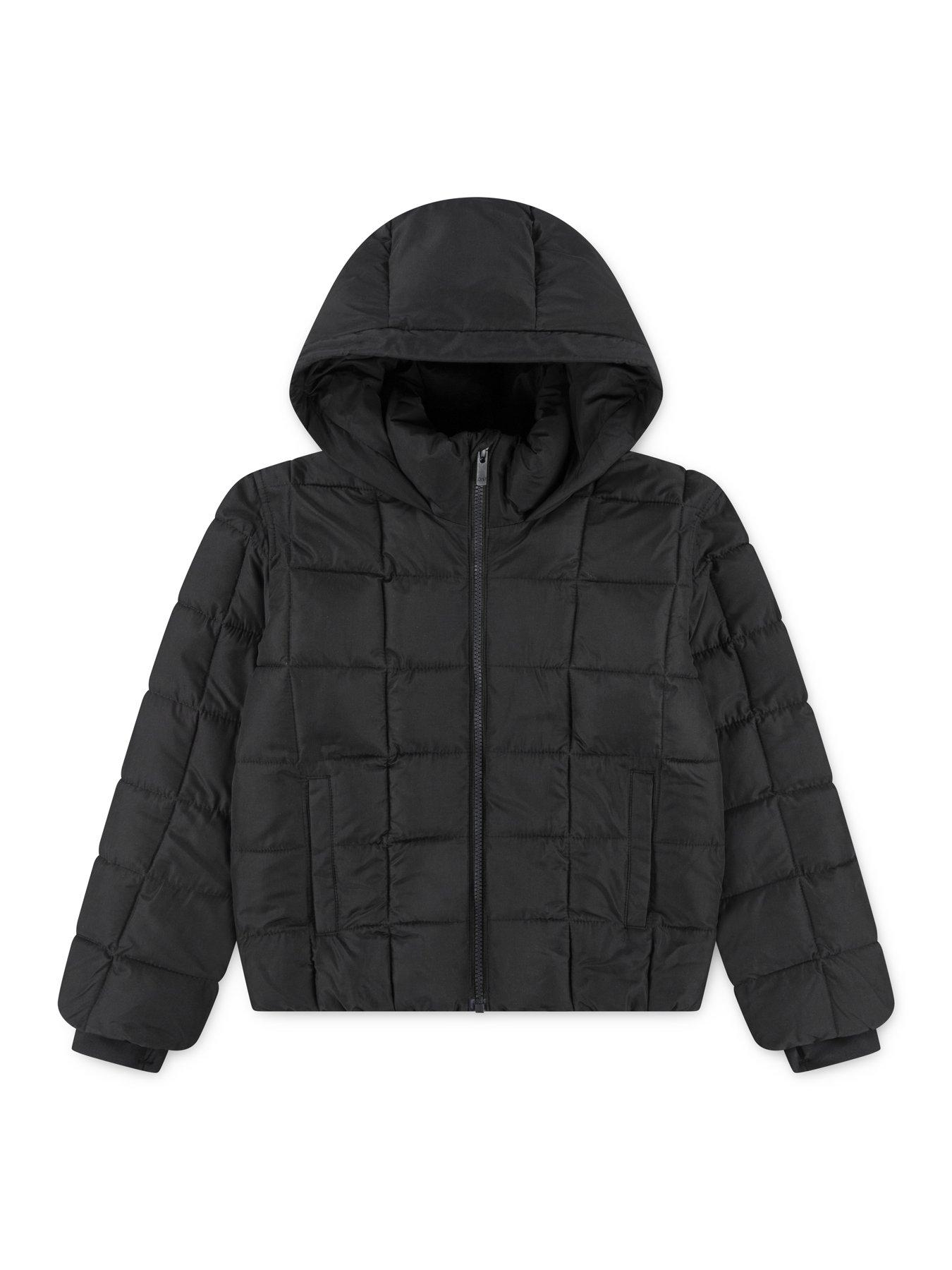 Image 6 of 6 of Abercrombie & Fitch Girls Midweight Padded Jacket - Black