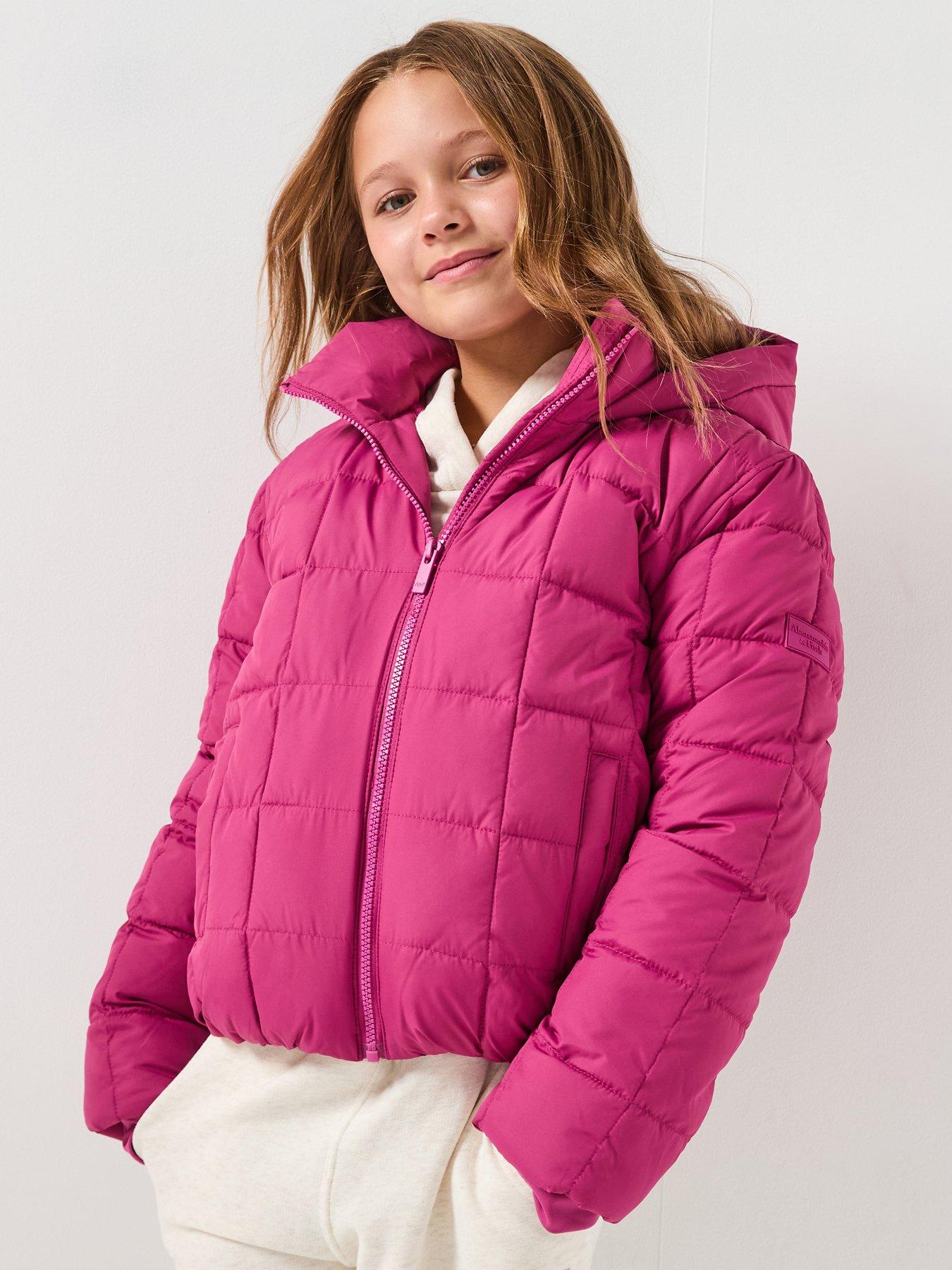 Abercrombie Fitch Girls Midweight Padded Jacket Pink Very