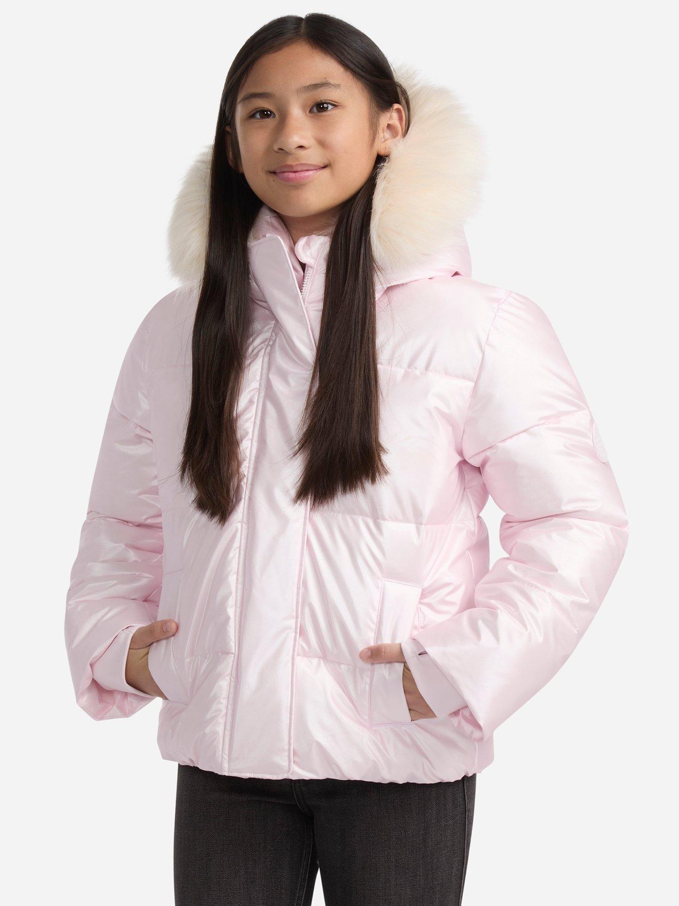 Abercrombie & Fitch Girls Shiny Ultra Padded Jacket, Pink, Size 11-12 Years