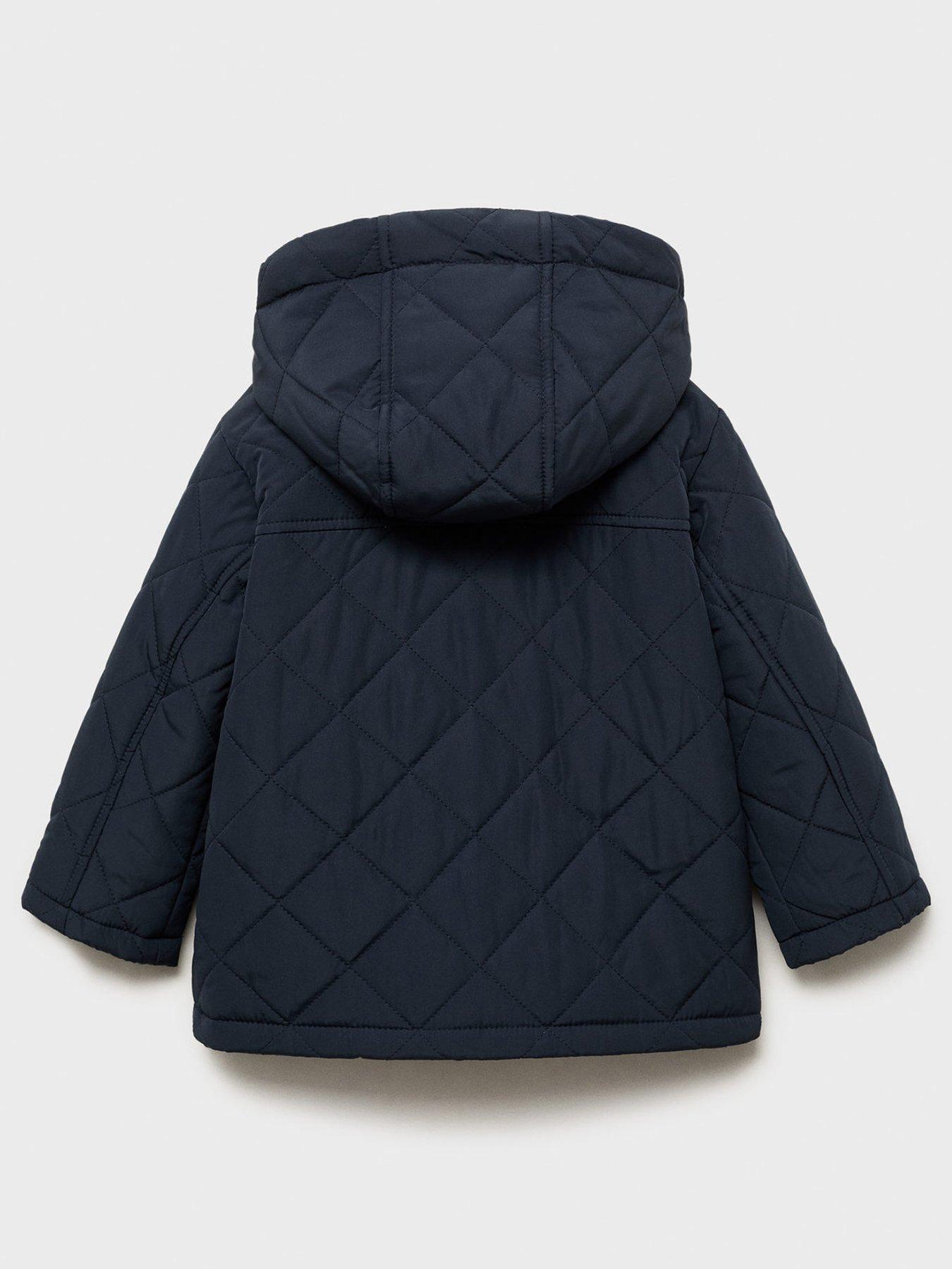 Mango Younger Boys Quilted Coat Navy Very