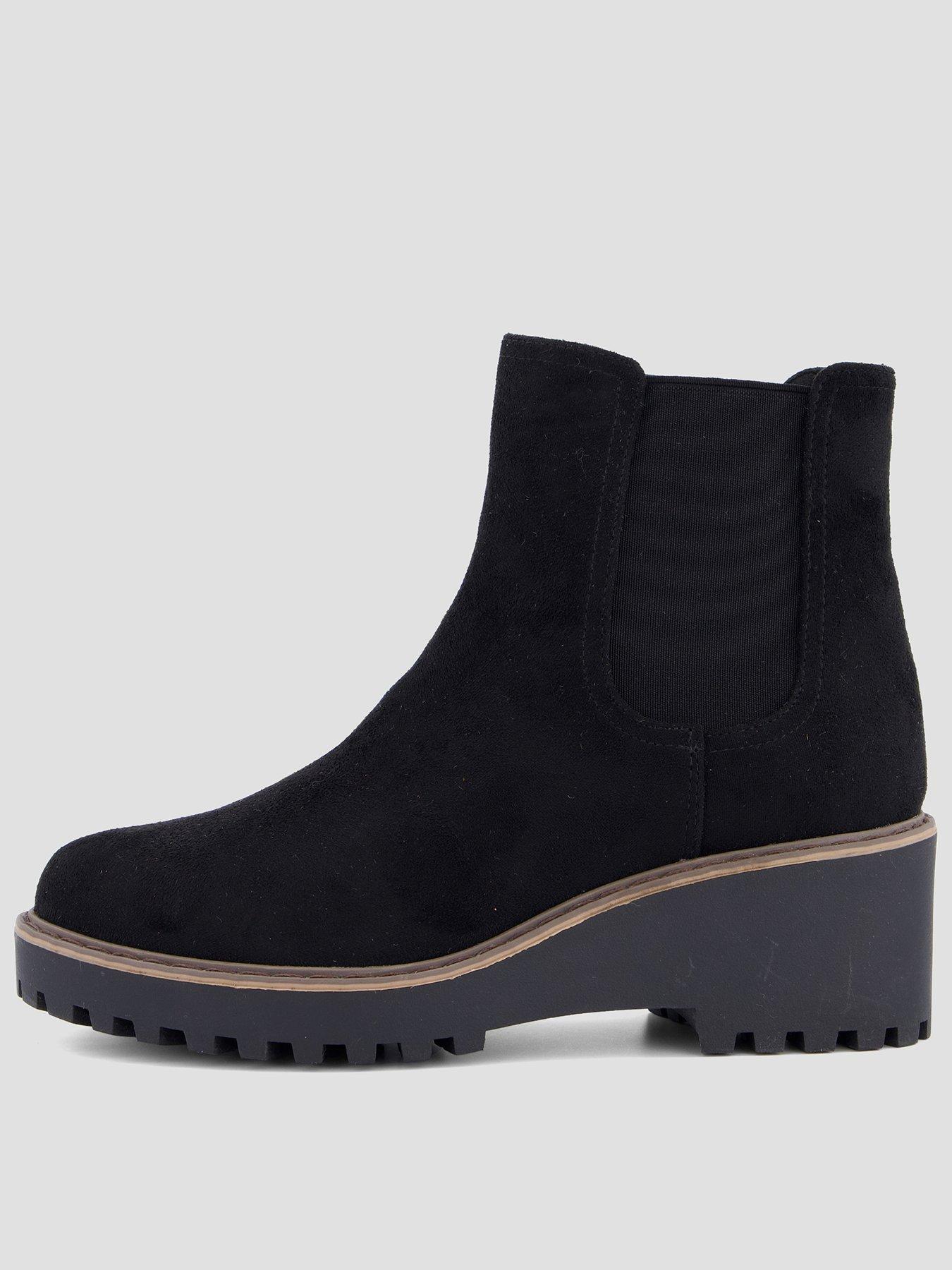 The Very Collection Wedge Ankle Boot - Black
