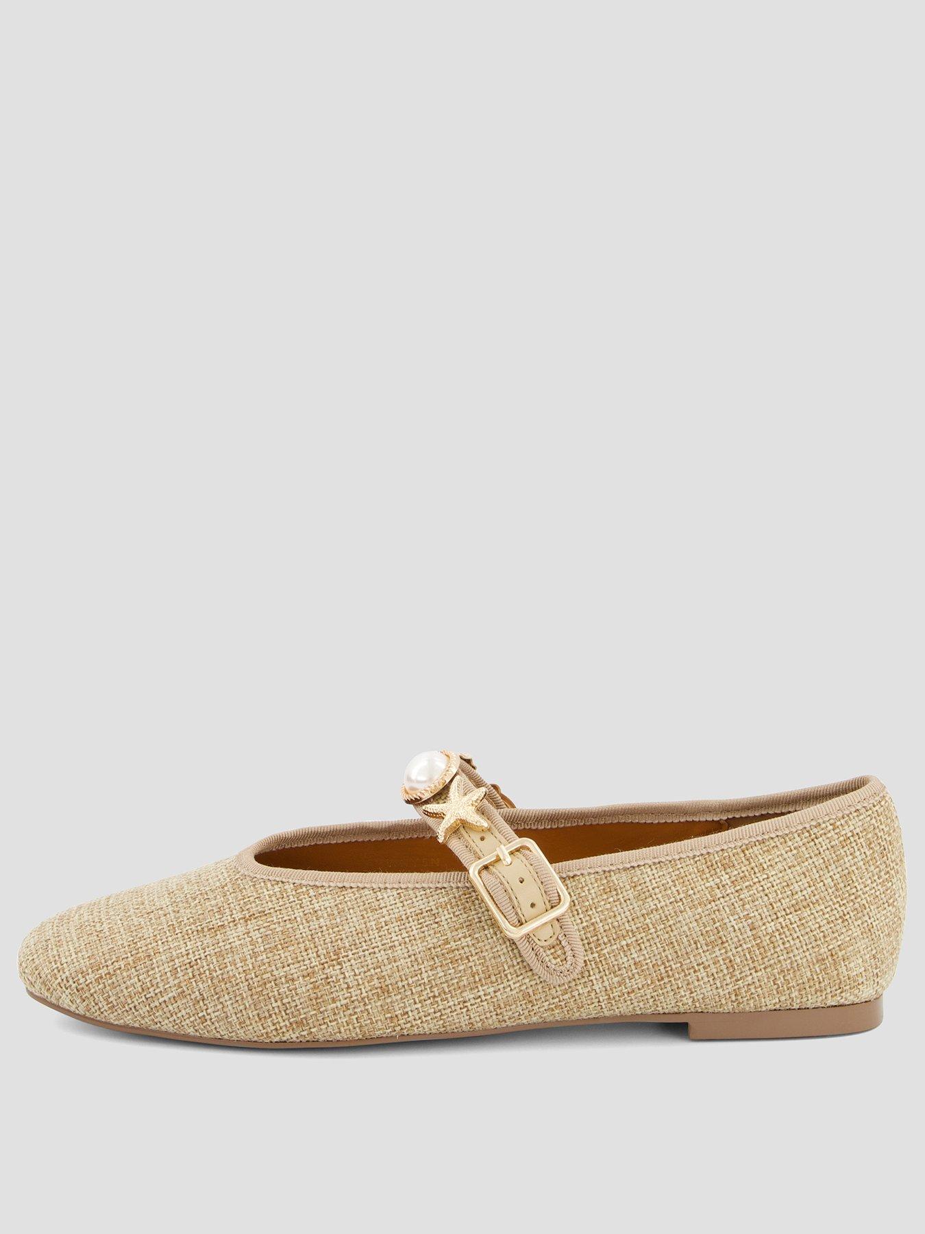 Image 2 of 7 of The Very Collection Beaded Ballet Flat Shoe- Natural&nbsp;