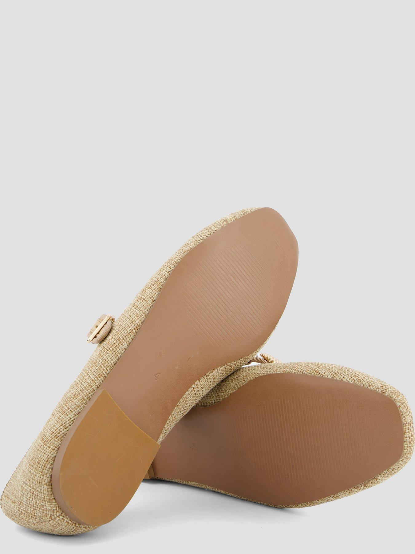 Image 4 of 7 of The Very Collection Beaded Ballet Flat Shoe- Natural&nbsp;