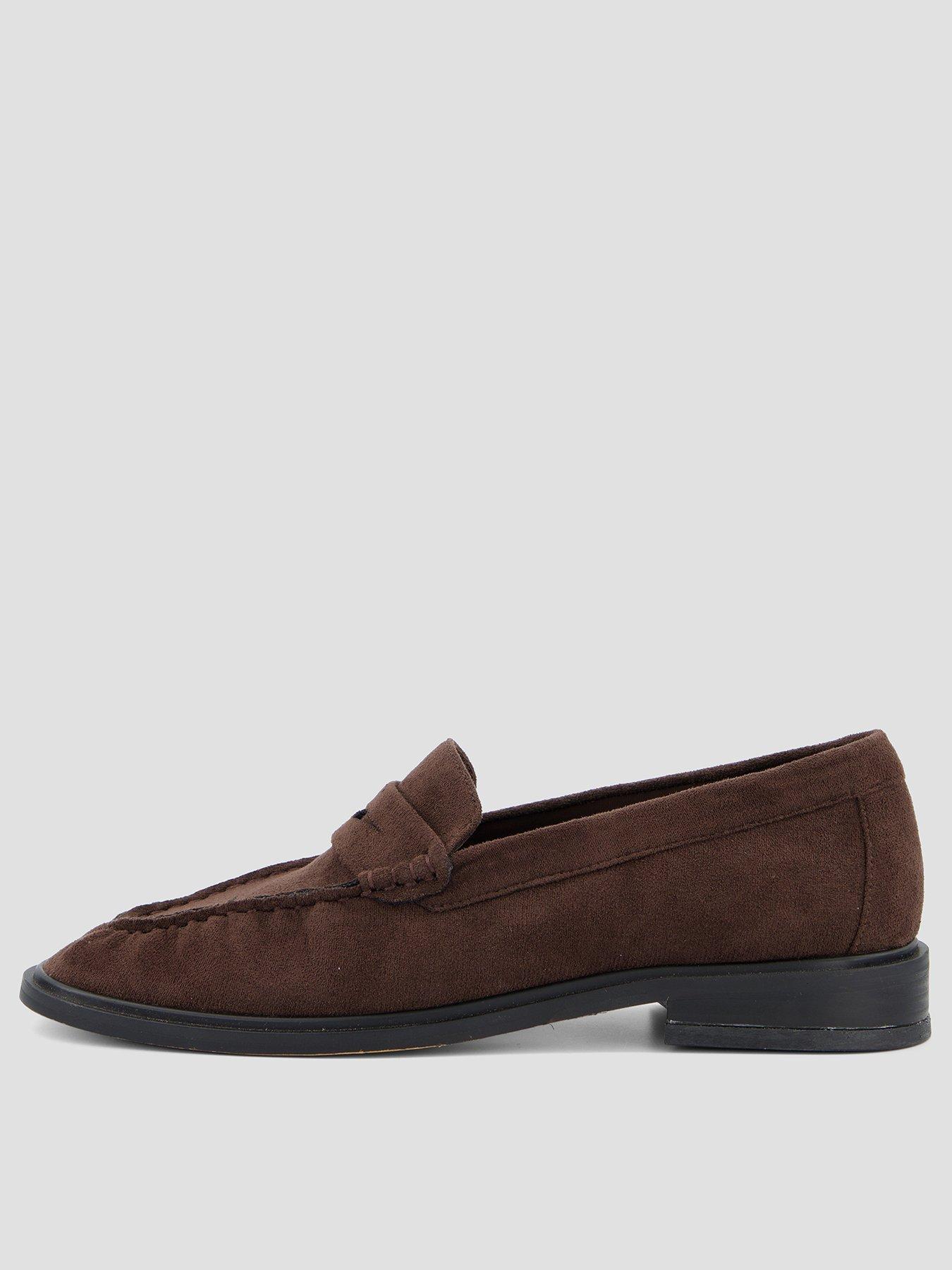 Image 1 of 5 of The Very Collection Square Toe Ruched Loafer - Brown